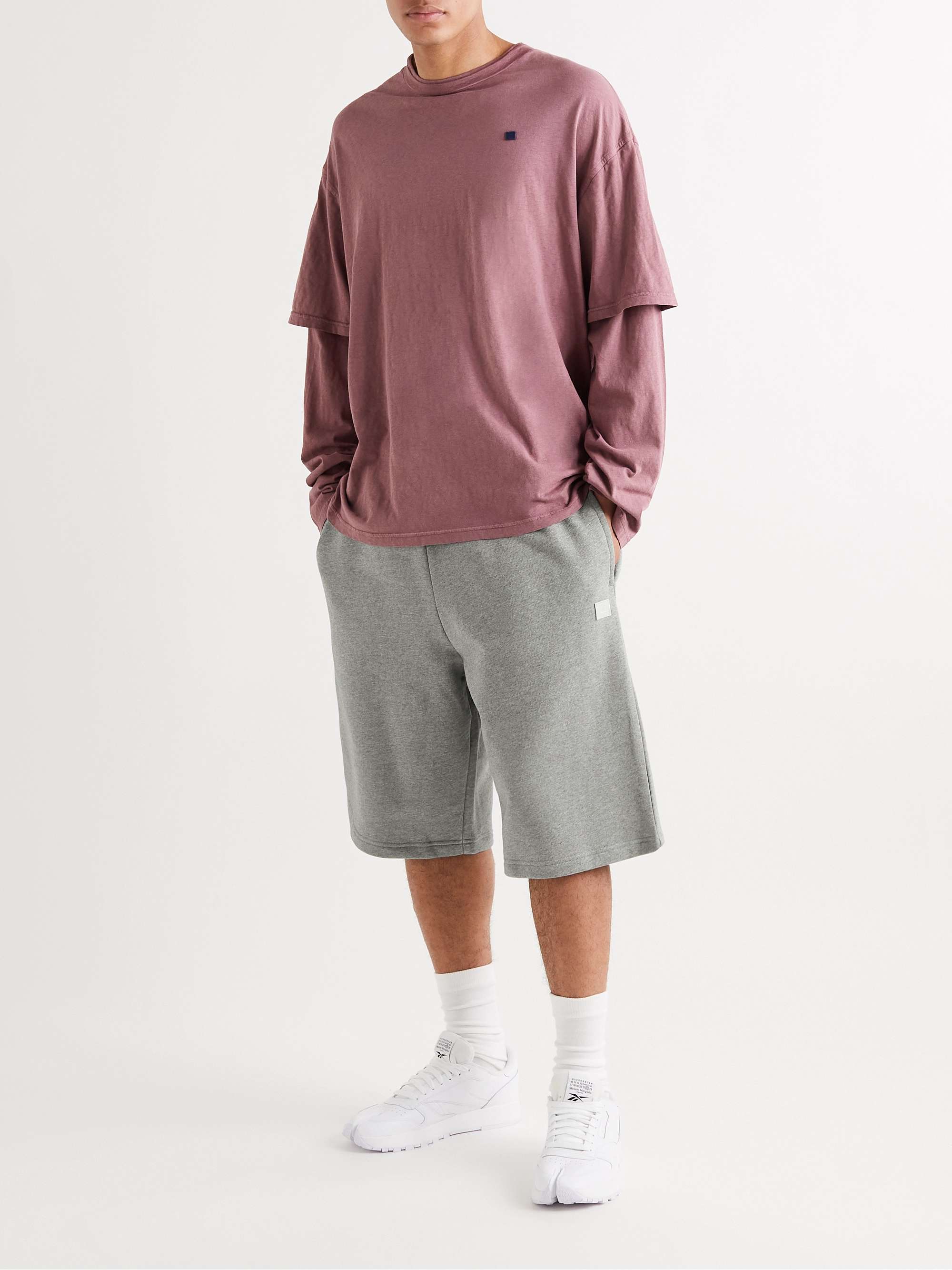 ACNE STUDIOS Logo-Appliquéd Cotton-Jersey Shorts for Men | MR PORTER