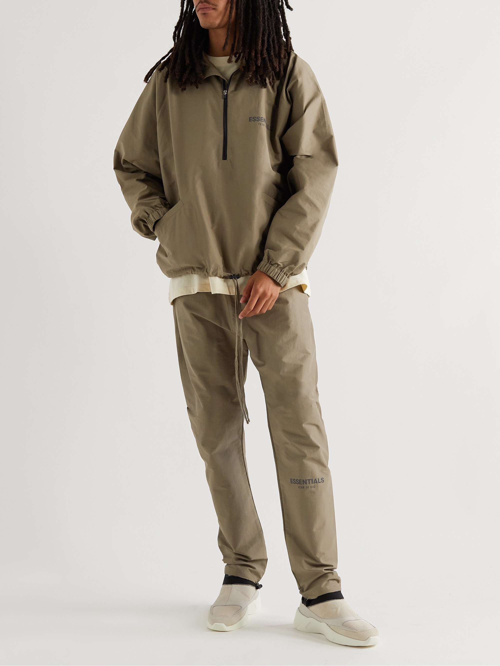 FEAR OF GOD ESSENTIALS Tapered Logo-Print Cotton-Blend Sweatpants