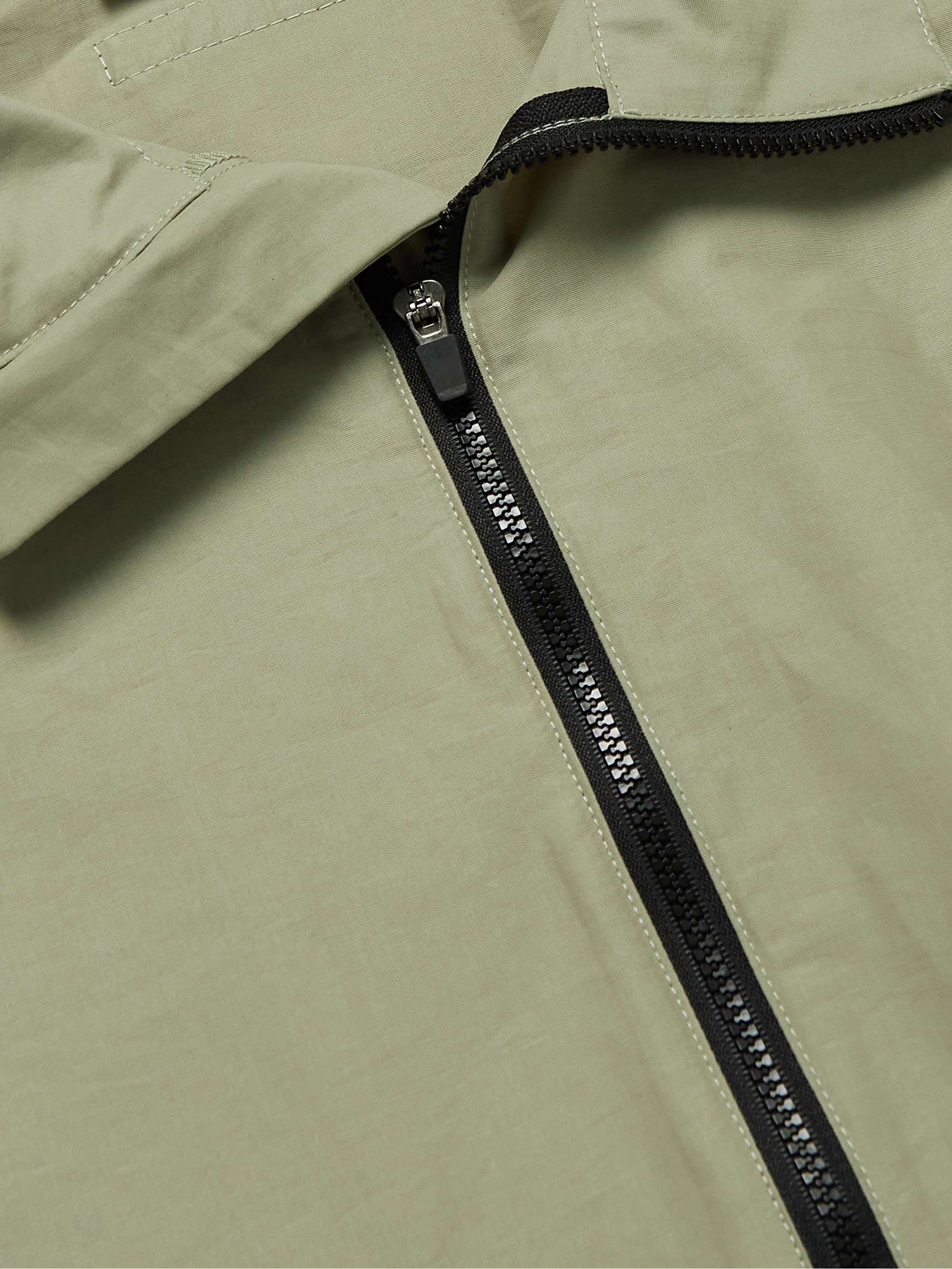 FEAR OF GOD ESSENTIALS Logo-Print Cotton-Blend Poplin Half-Zip Track Jacket