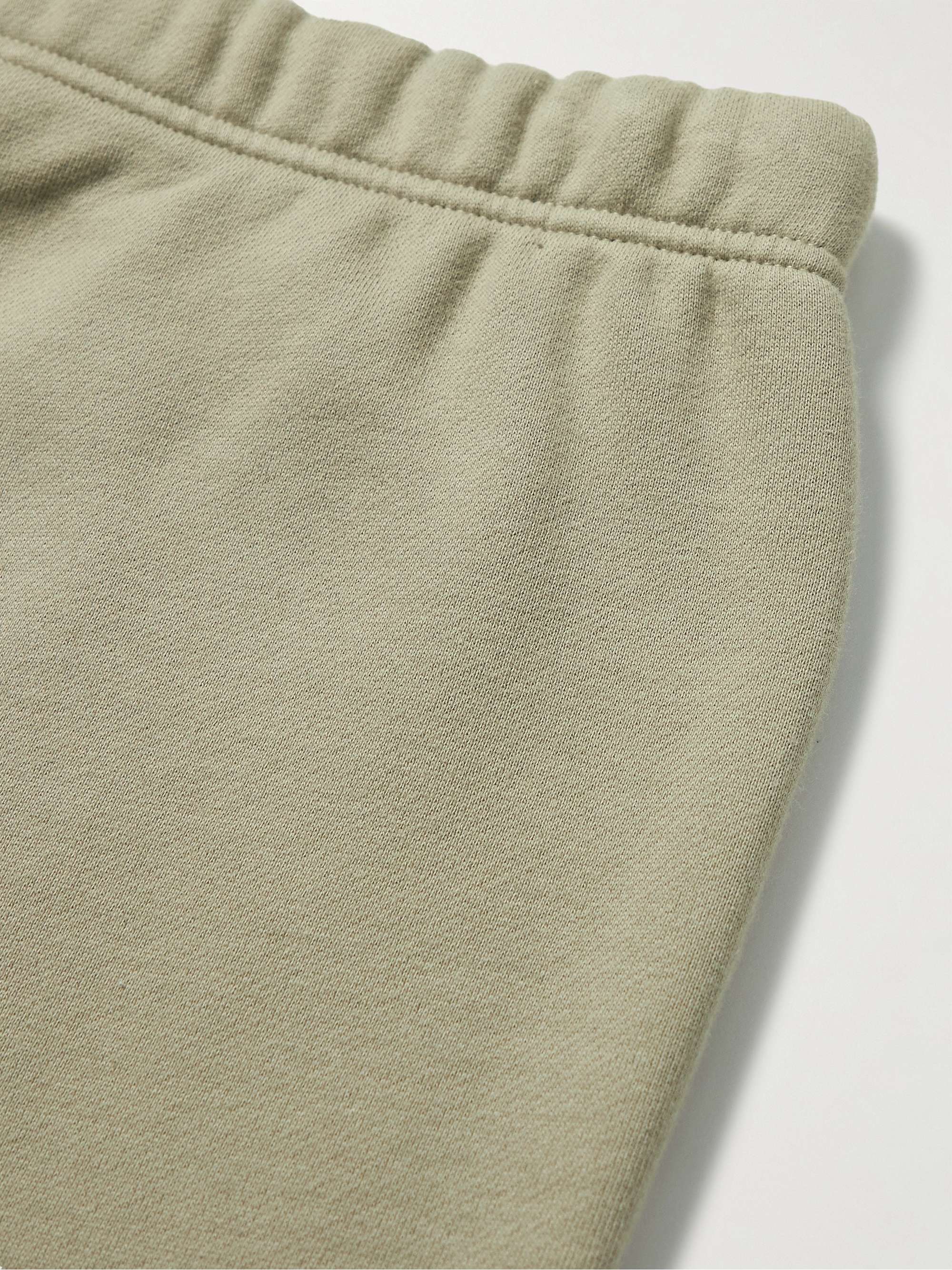 FEAR OF GOD ESSENTIALS Wide-Leg Logo-Print Cotton-Blend Jersey Drawstring Shorts