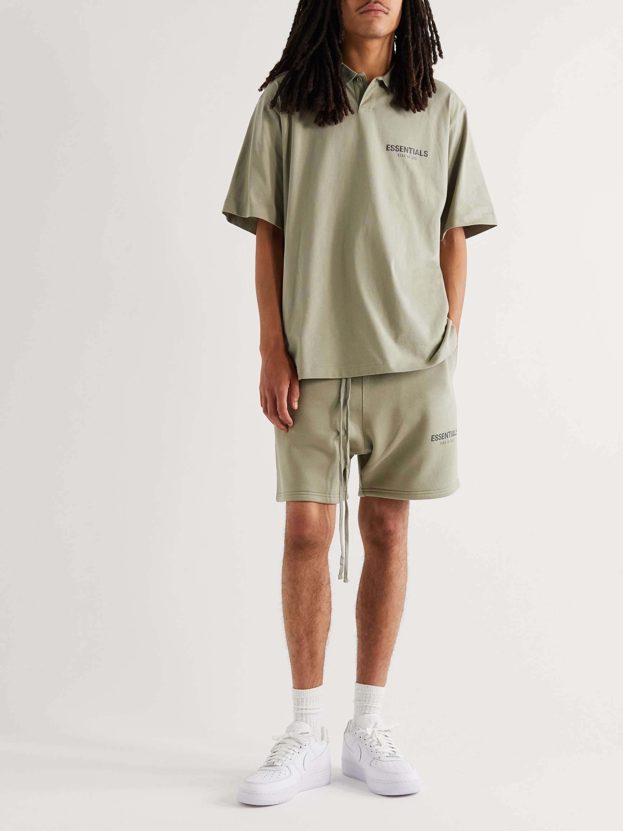 FEAR OF GOD ESSENTIALS Logo-Detailed Cotton-Jersey Polo Shirt