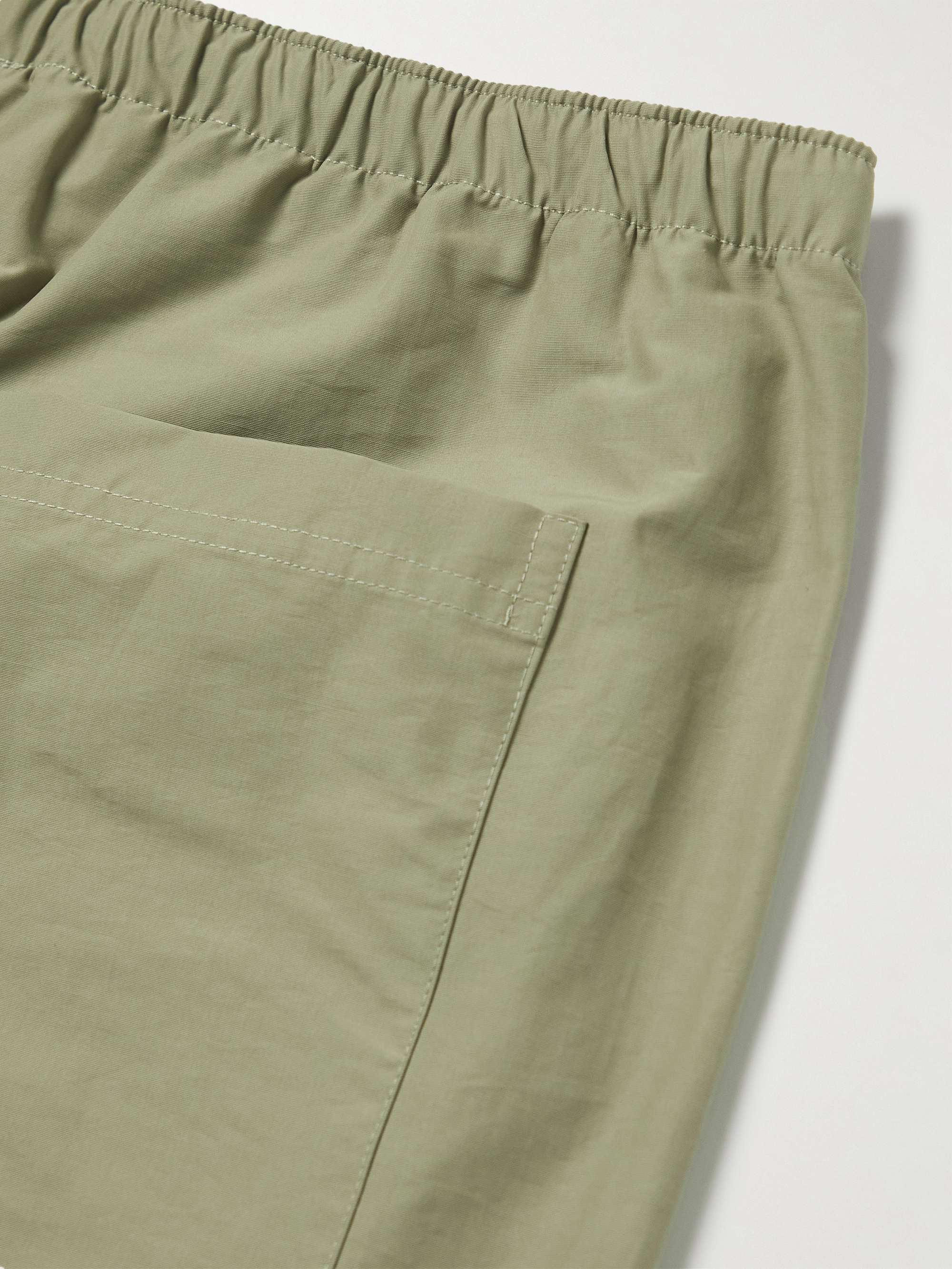 FEAR OF GOD ESSENTIALS Wide-Leg Logo-Print Cotton-Blend Shell Drawstring Shorts