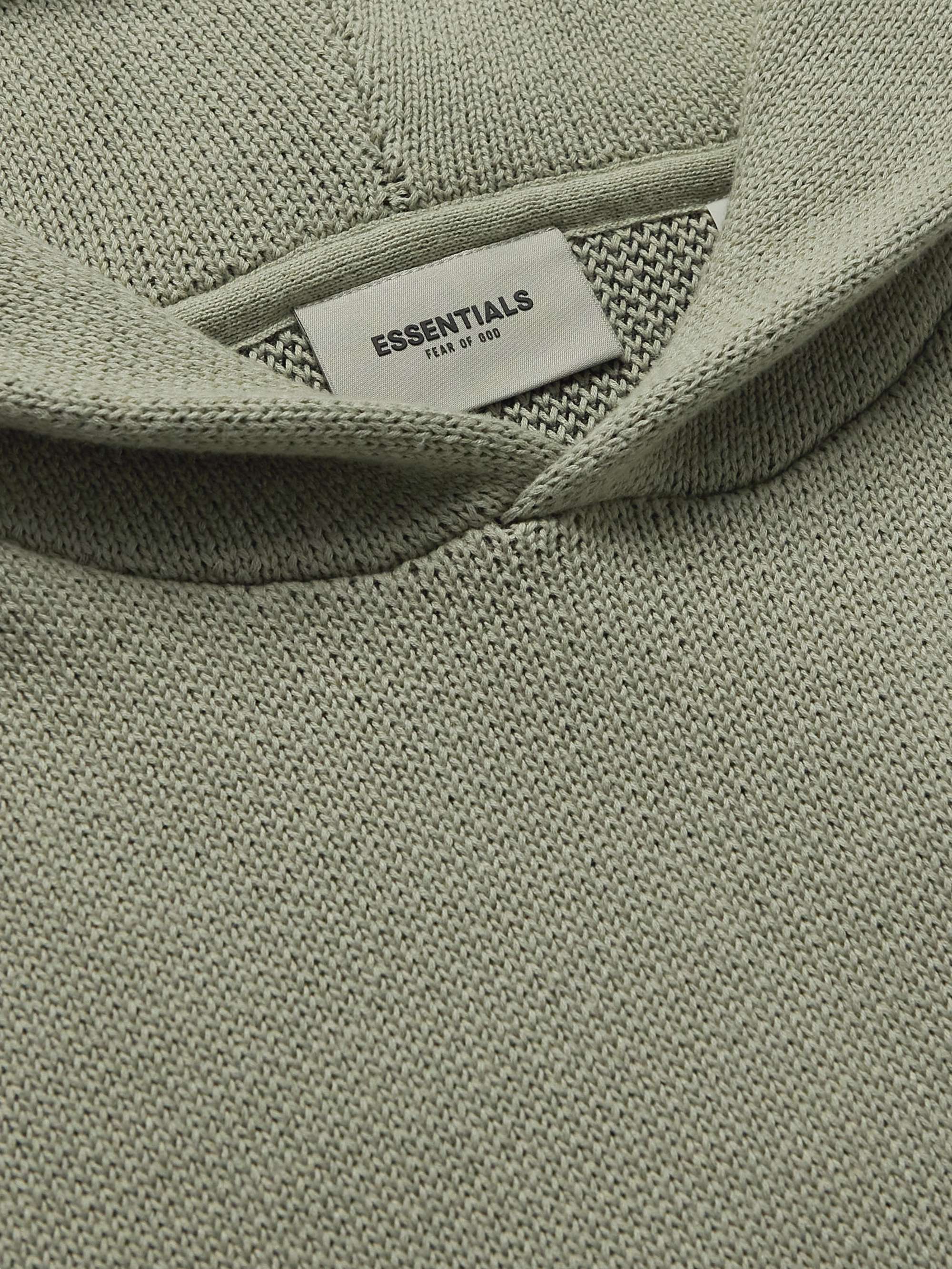 FEAR OF GOD ESSENTIALS Logo-Intarsia Cotton-Blend Hoodie