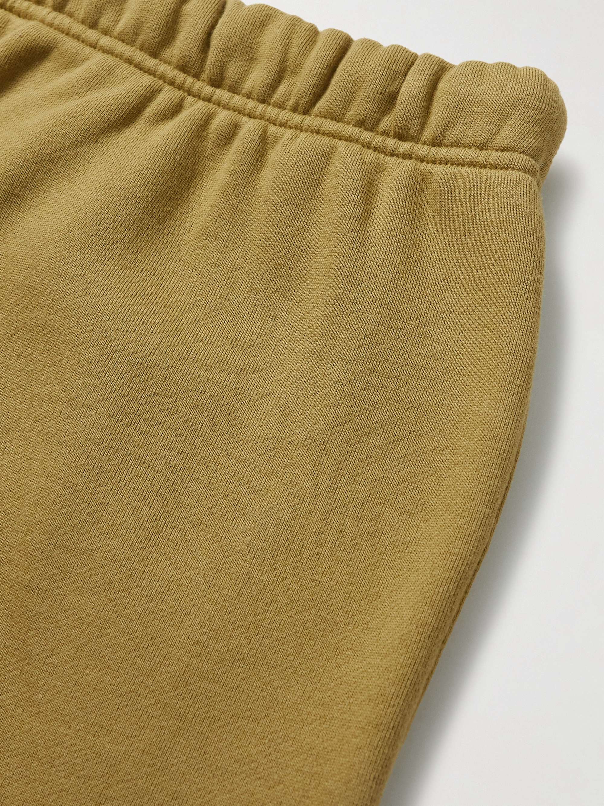 FEAR OF GOD ESSENTIALS Wide-Leg Logo-Print Cotton-Blend Jersey Drawstring Shorts