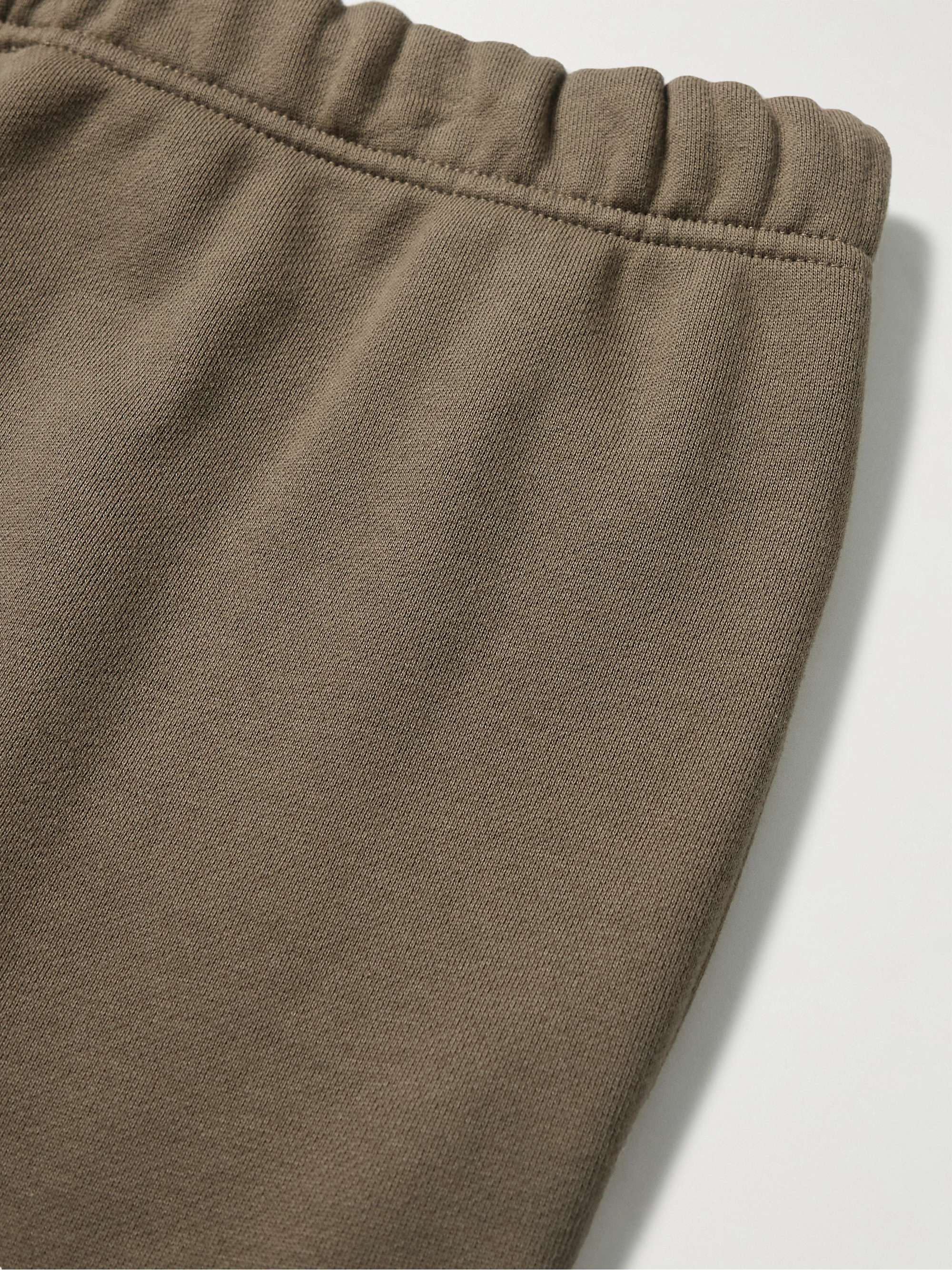 FEAR OF GOD ESSENTIALS Tapered Logo-Print Cotton-Blend Jersey Sweatpants