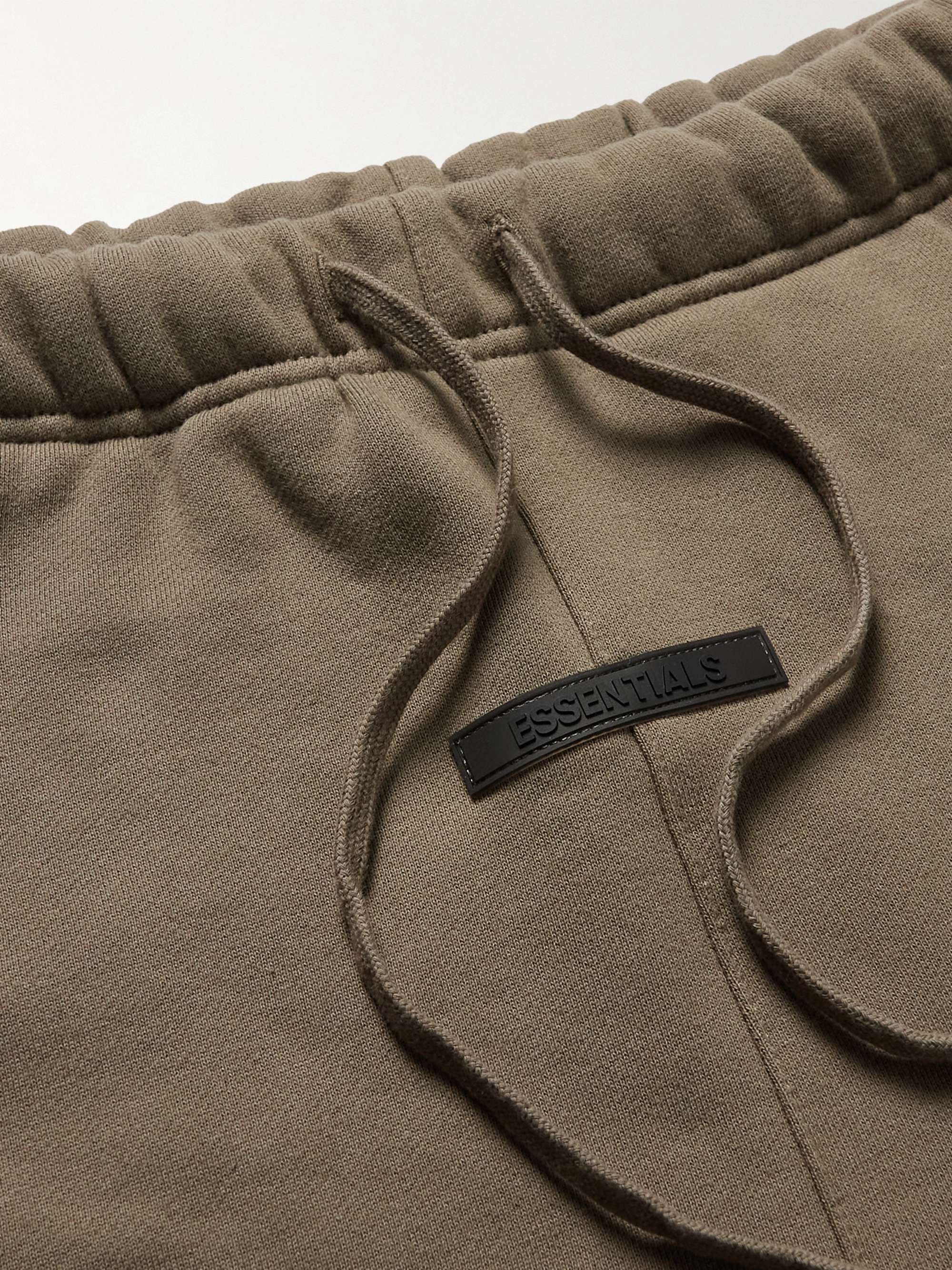 FEAR OF GOD ESSENTIALS Tapered Logo-Print Cotton-Blend Jersey Sweatpants