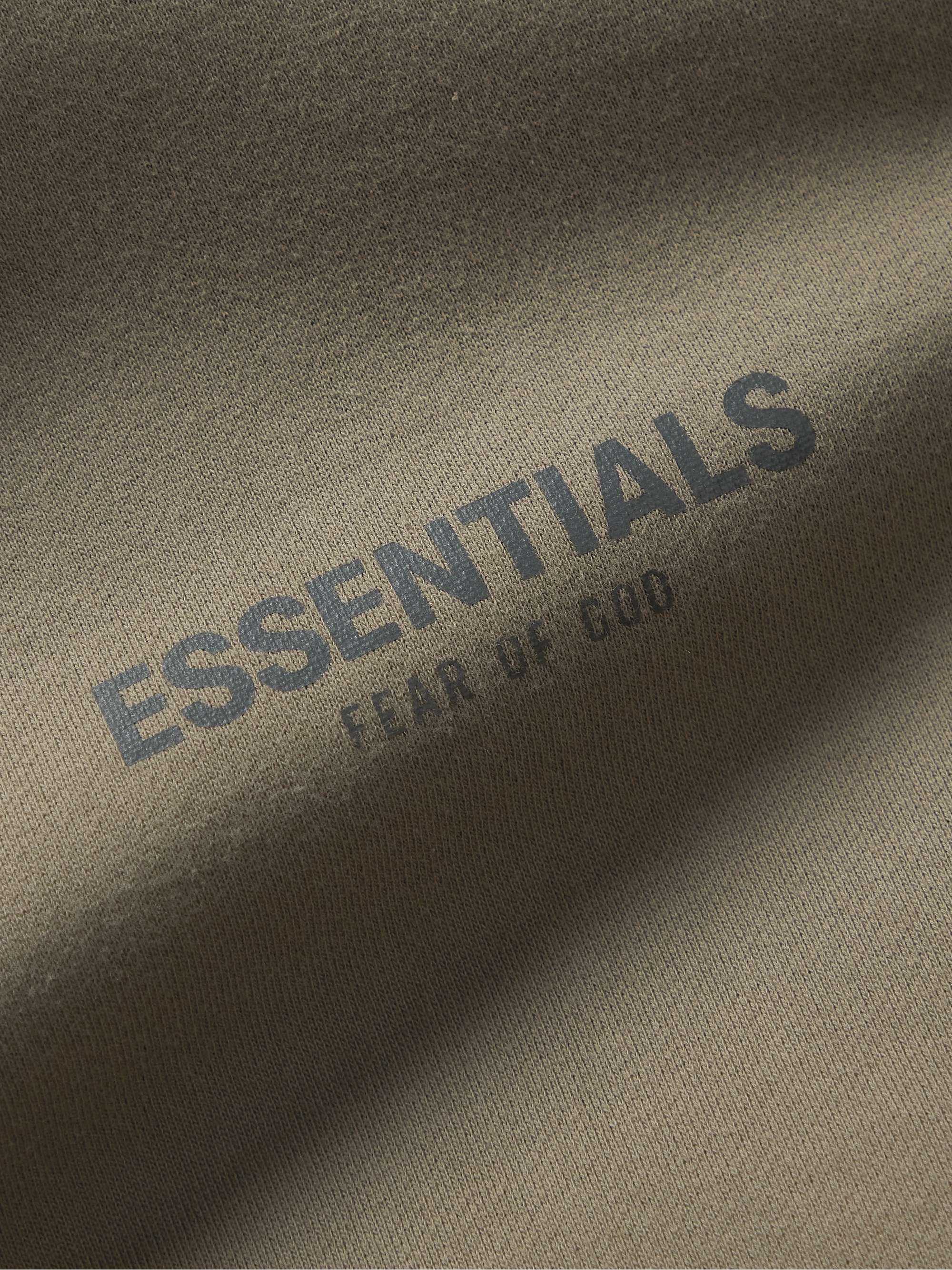 FEAR OF GOD ESSENTIALS Logo-Print Cotton-Blend Jersey Mock-Neck Sweatshirt
