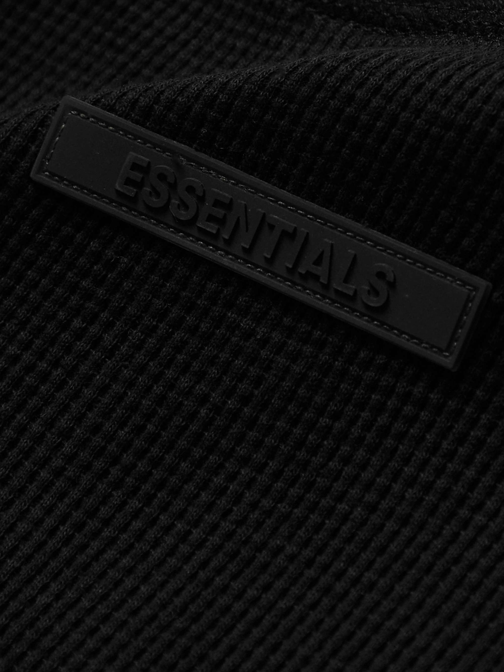 FEAR OF GOD ESSENTIALS Logo-Appliquéd Waffle-Knit Cotton-Jersey Henley T-Shirt