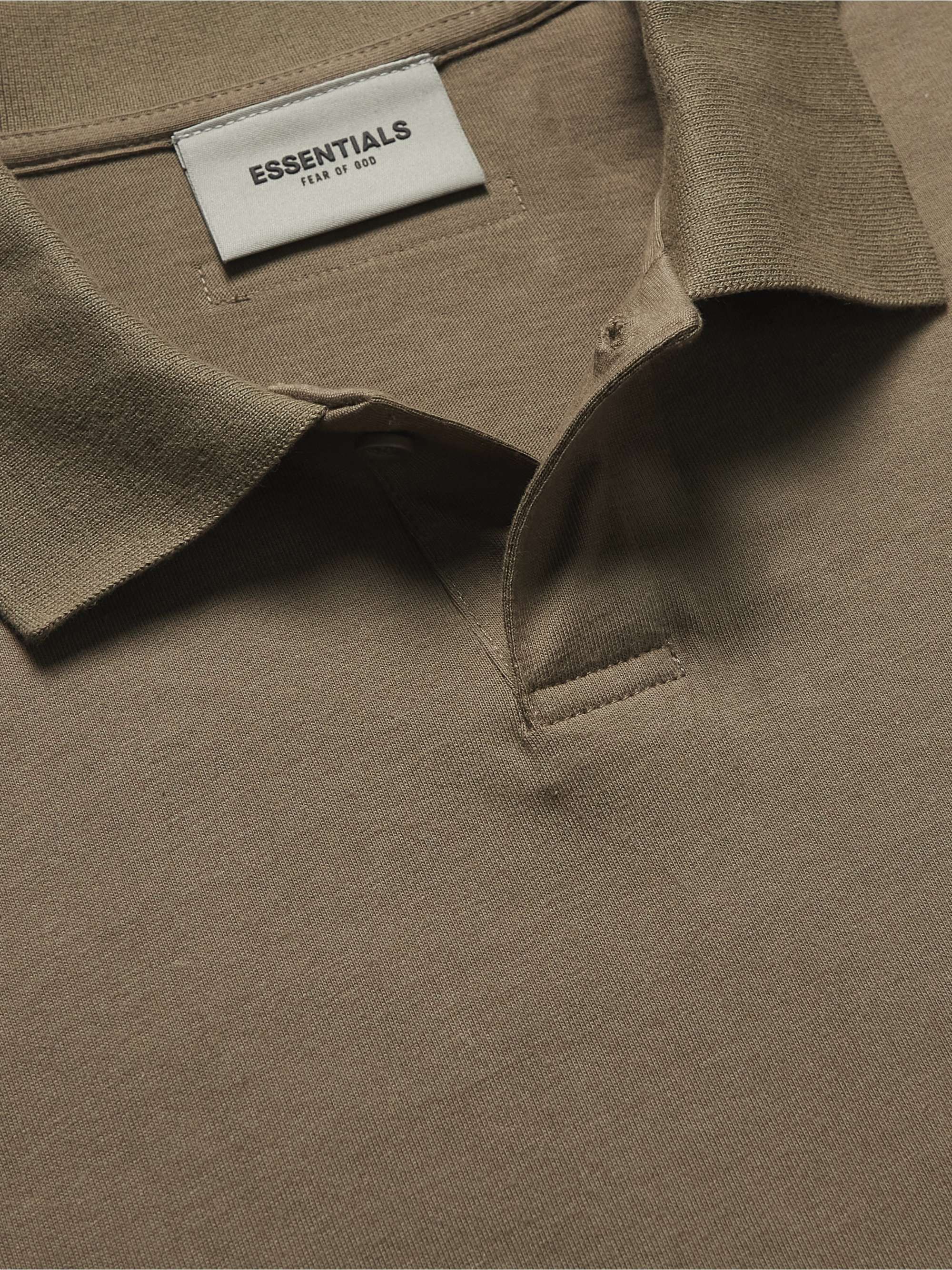 FEAR OF GOD ESSENTIALS Logo-Detailed Cotton-Jersey Polo Shirt