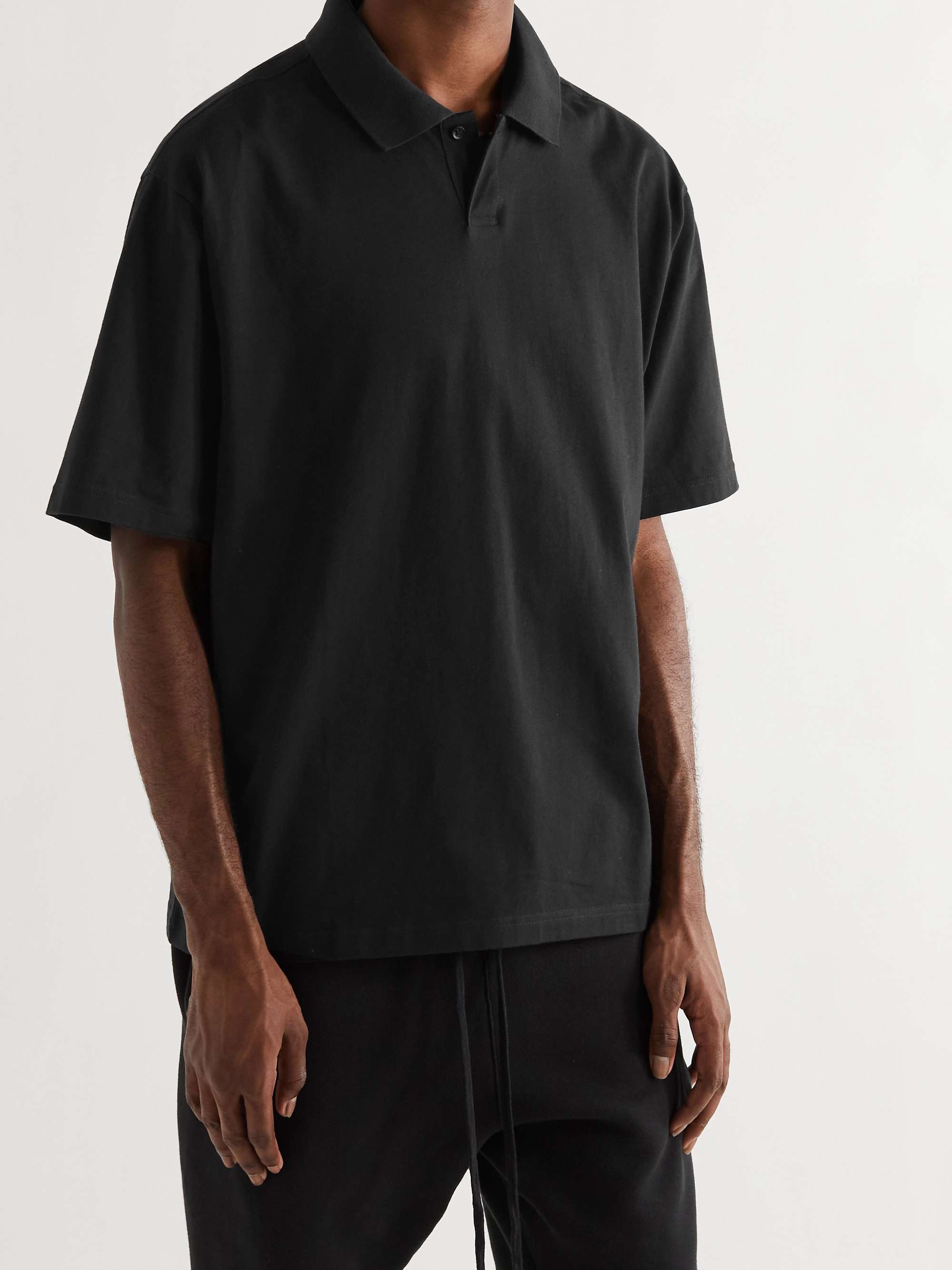 FEAR OF GOD ESSENTIALS Logo-Detailed Cotton-Jersey Polo Shirt