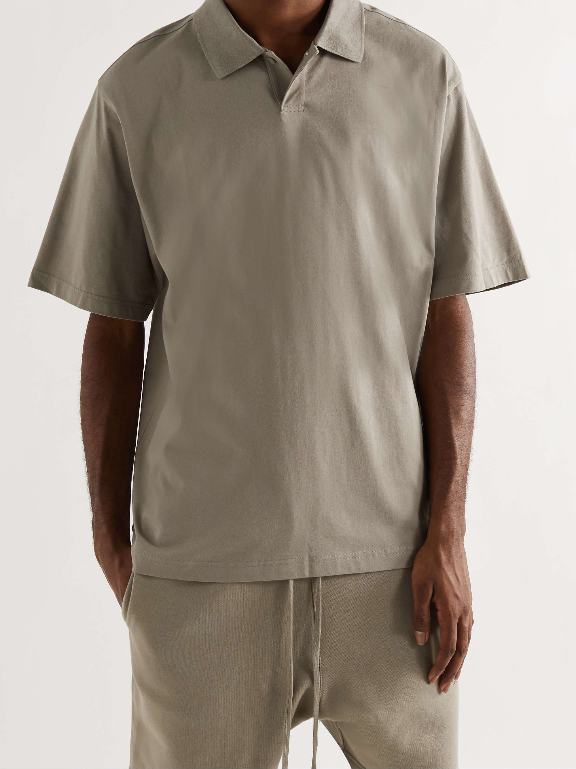 FEAR OF GOD ESSENTIALS Logo-Detailed Cotton-Jersey Polo Shirt