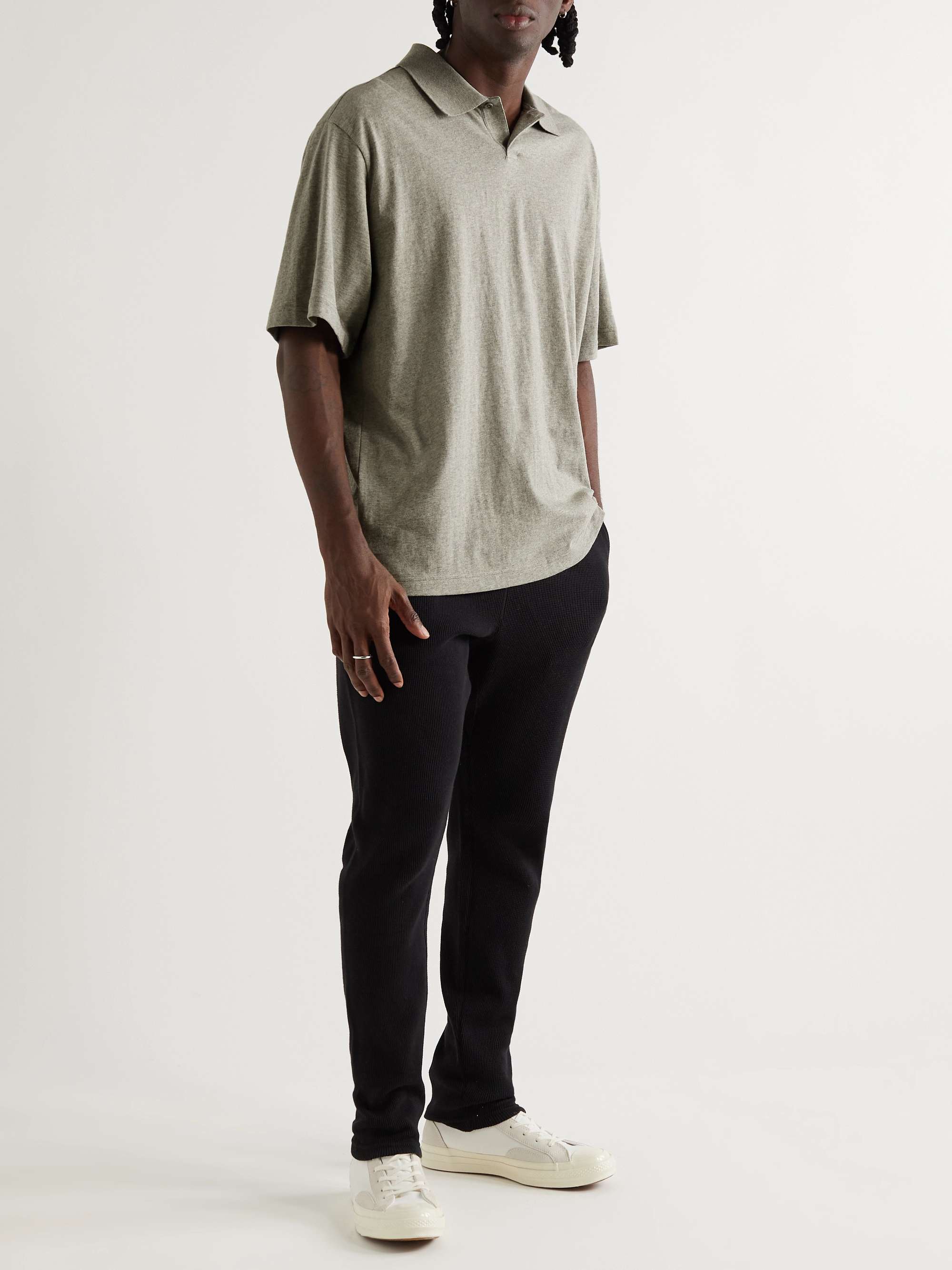 FEAR OF GOD ESSENTIALS Logo-Print Cotton-Jersey Polo Shirt