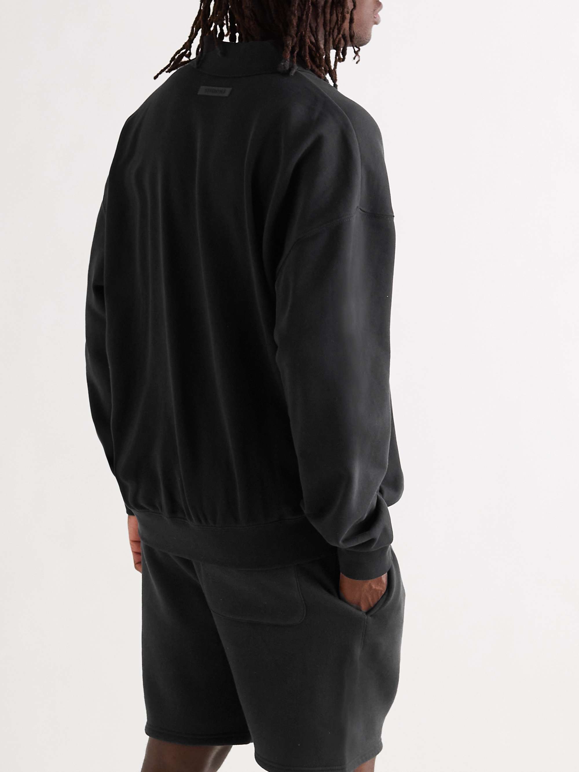 FEAR OF GOD ESSENTIALS Logo-Print Cotton-Jersey Polo Shirt