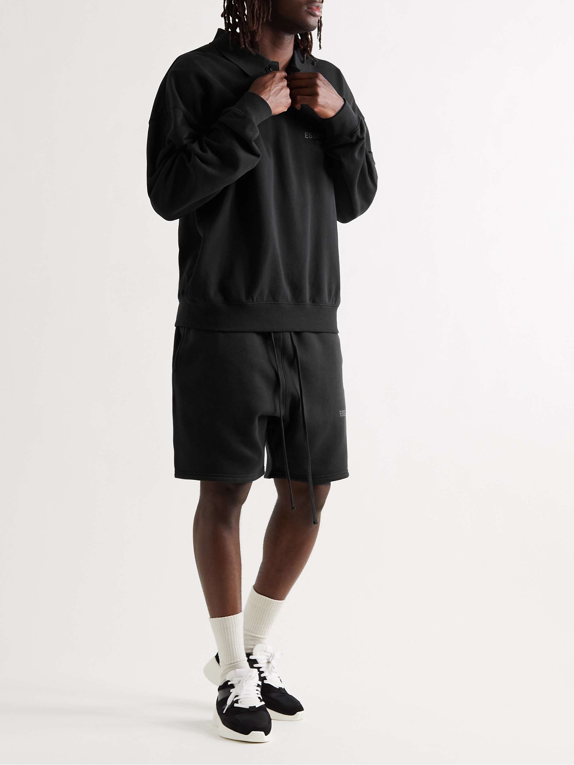 FEAR OF GOD ESSENTIALS Logo-Print Cotton-Jersey Polo Shirt