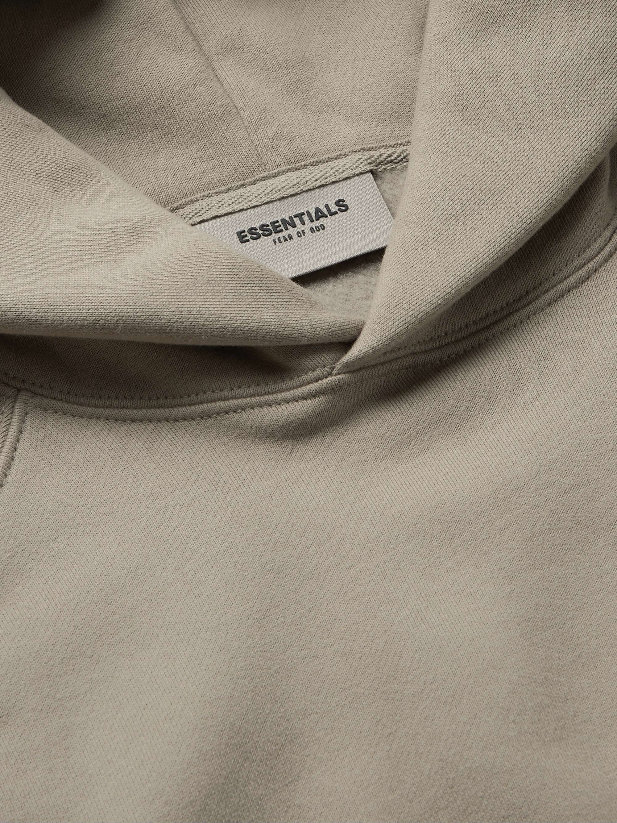 FEAR OF GOD ESSENTIALS Logo-Print Cotton-Blend Jersey Hoodie