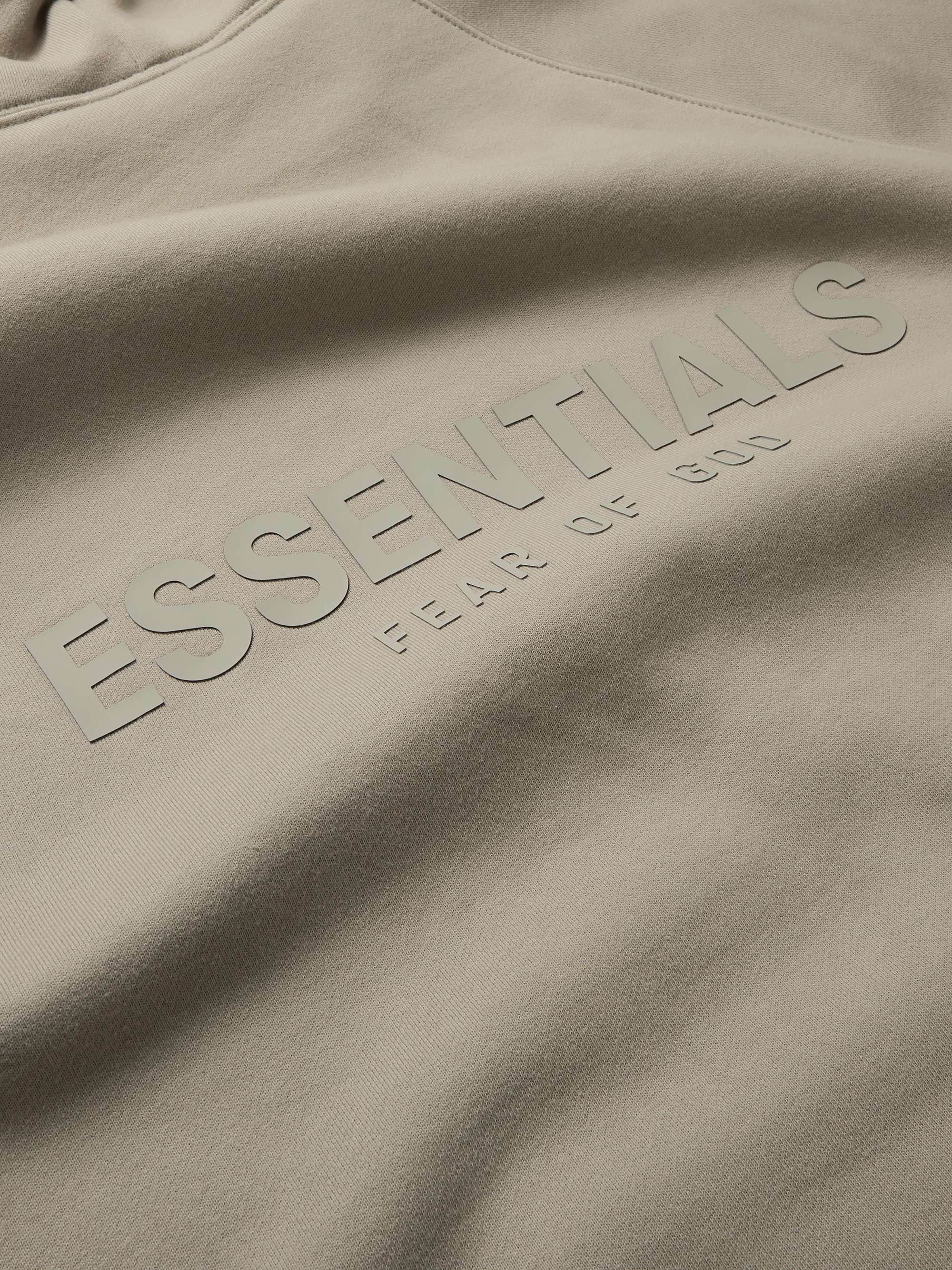 FEAR OF GOD ESSENTIALS Logo-Print Cotton-Blend Jersey Hoodie