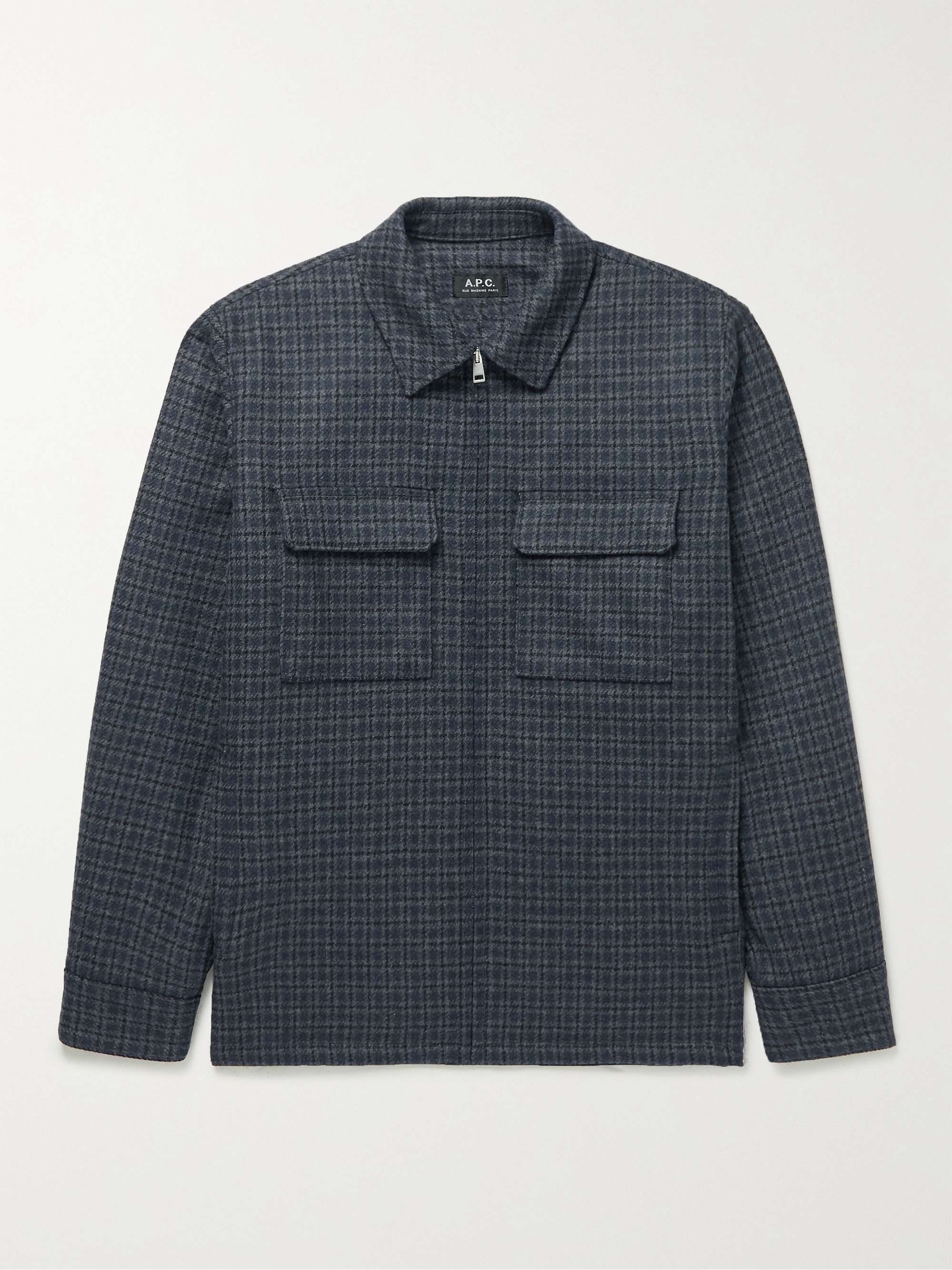 A.P.C. Thibault Checked Wool-Blend Shirt Jacket for Men | MR PORTER