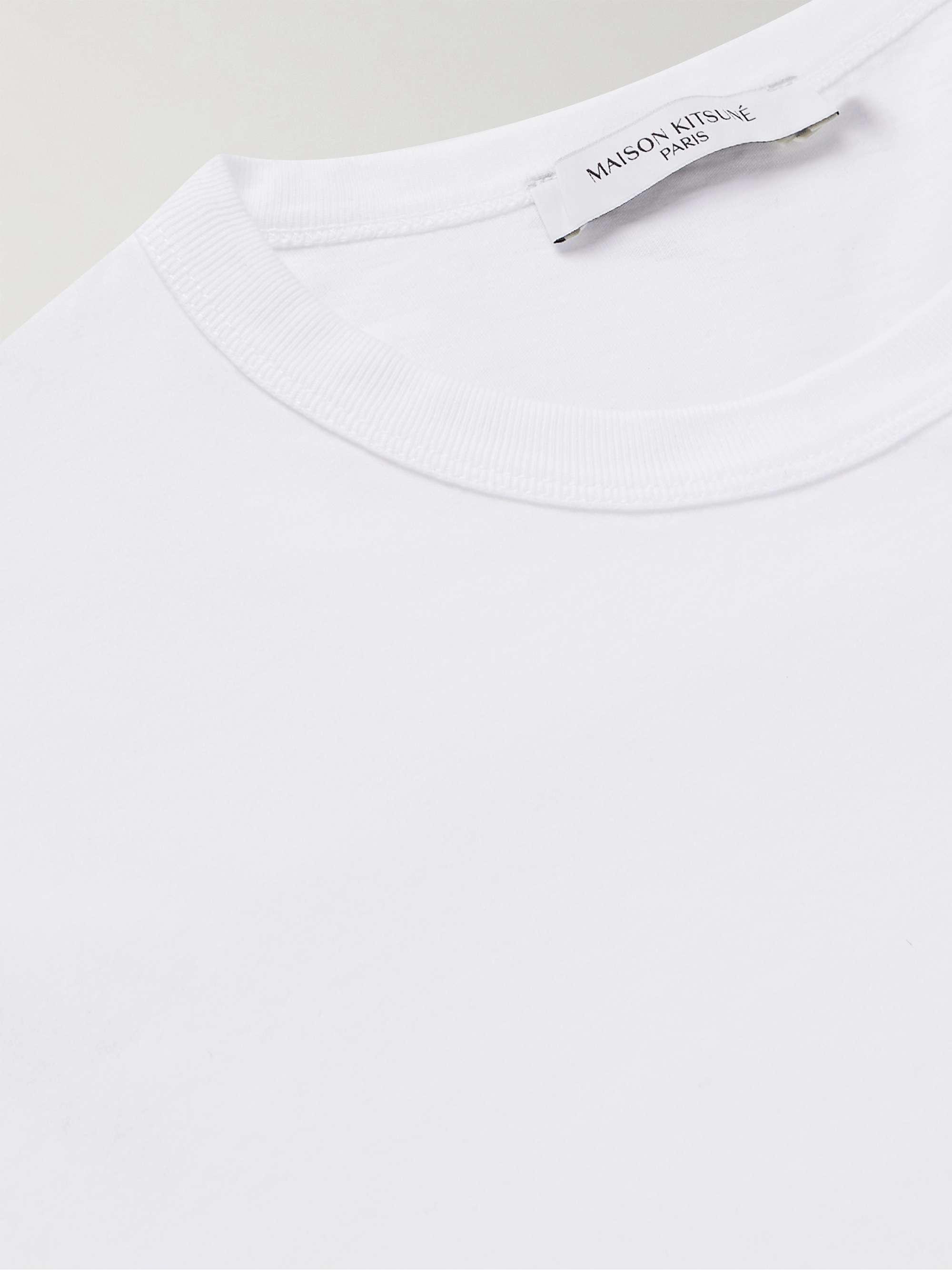 MAISON KITSUNÉ Logo-Appliquéd Cotton-Jersey T-Shirt