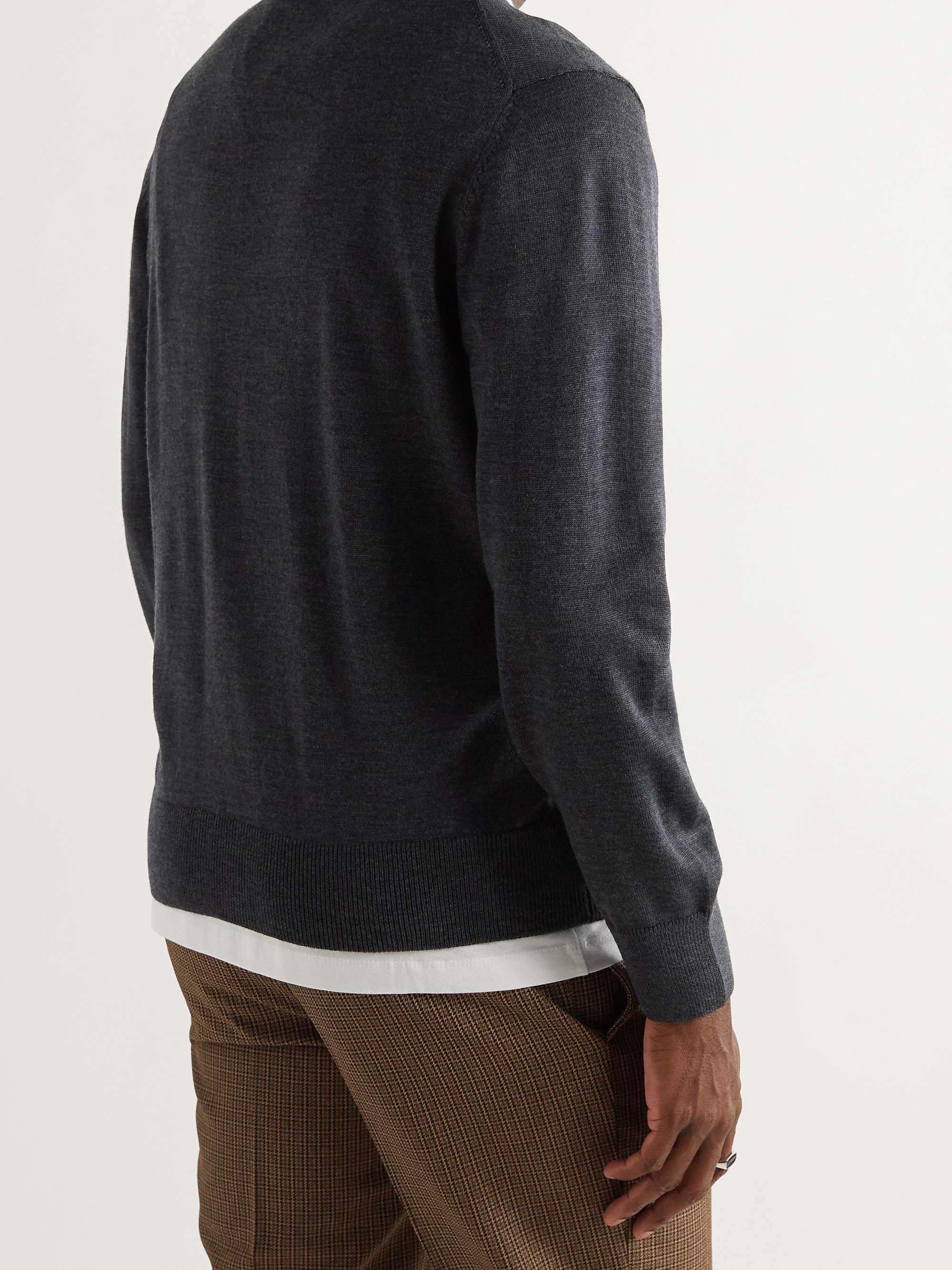 MAISON KITSUNÉ Logo-Appliquéd Wool Sweater