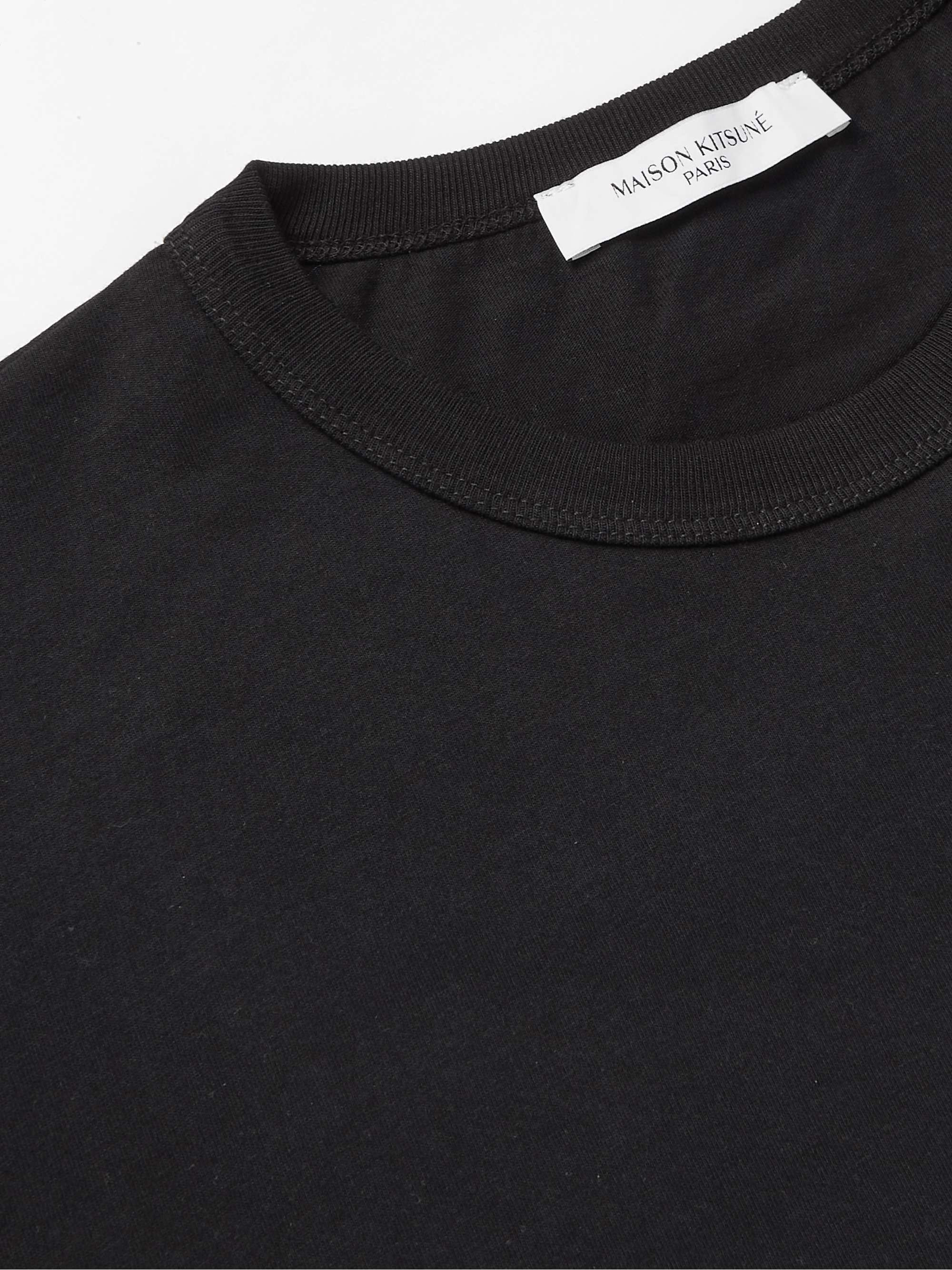 MAISON KITSUNÉ Logo-Appliquéd Cotton-Jersey T-Shirt for Men | MR PORTER