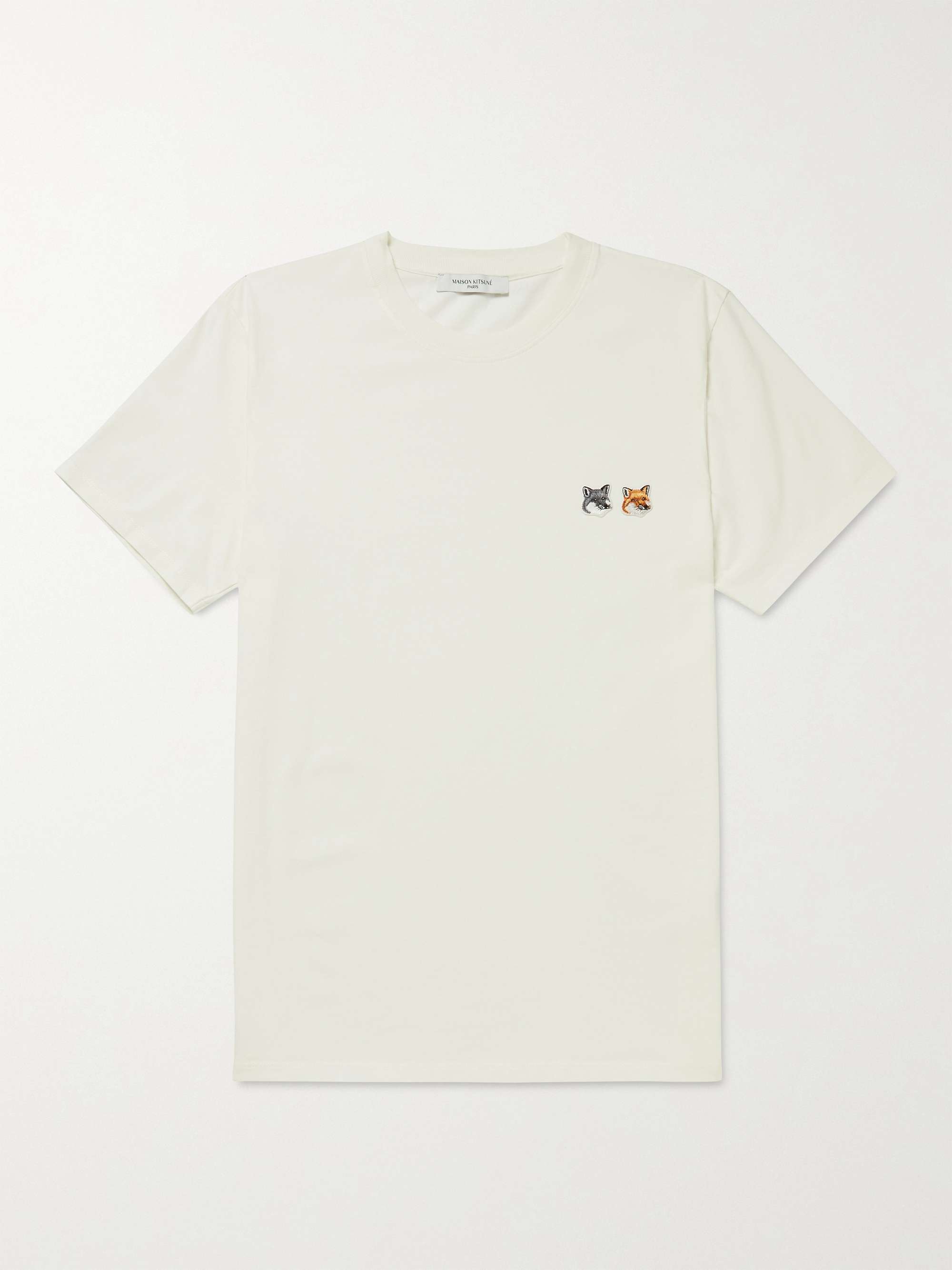 MAISON KITSUNÉ Logo-Appliquéd Cotton-Jersey T-Shirt for Men | MR PORTER