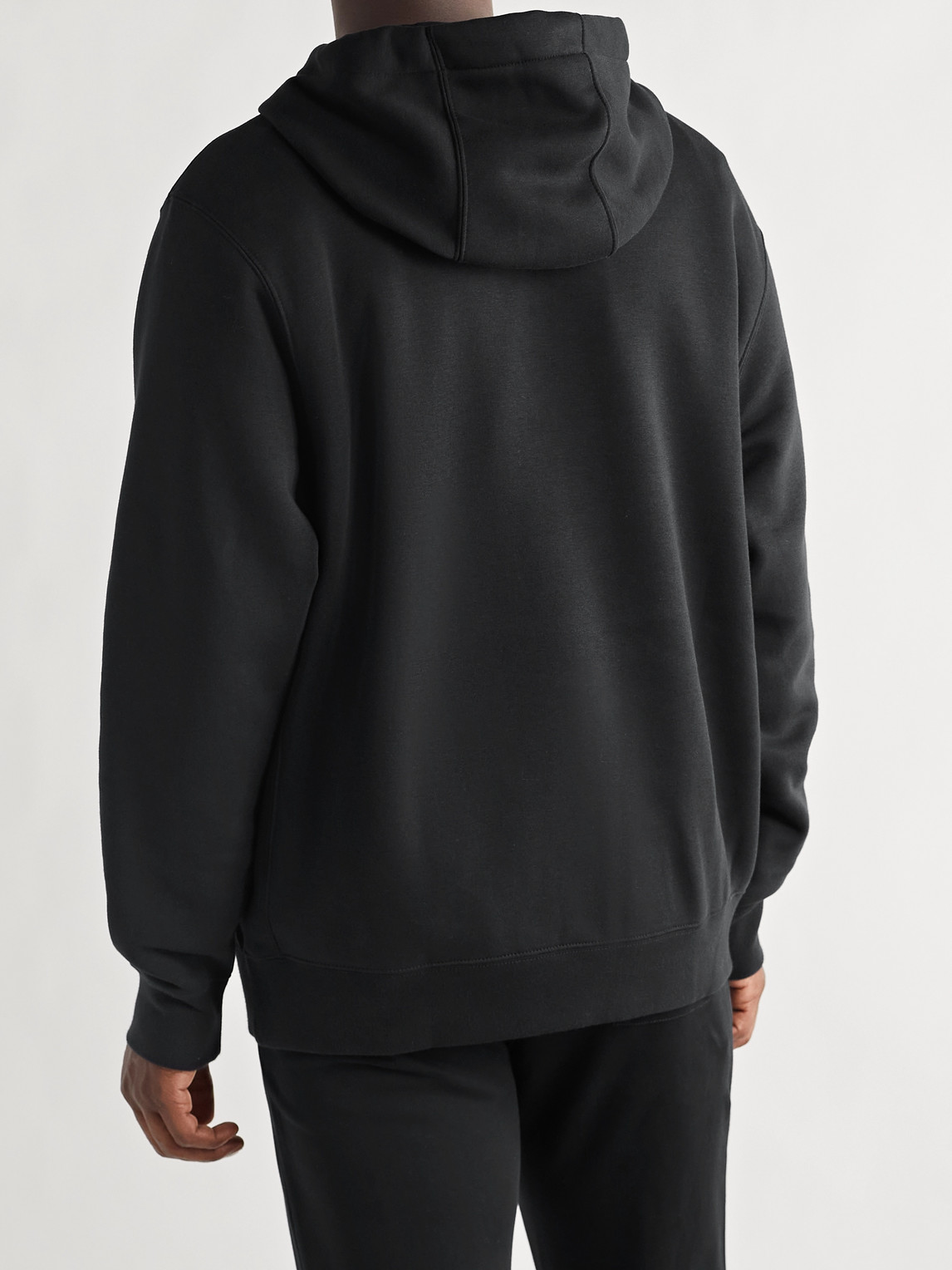 Nike Sportswear Club Fleece-back Cotton-blend Jersey Hoodie In Black ...