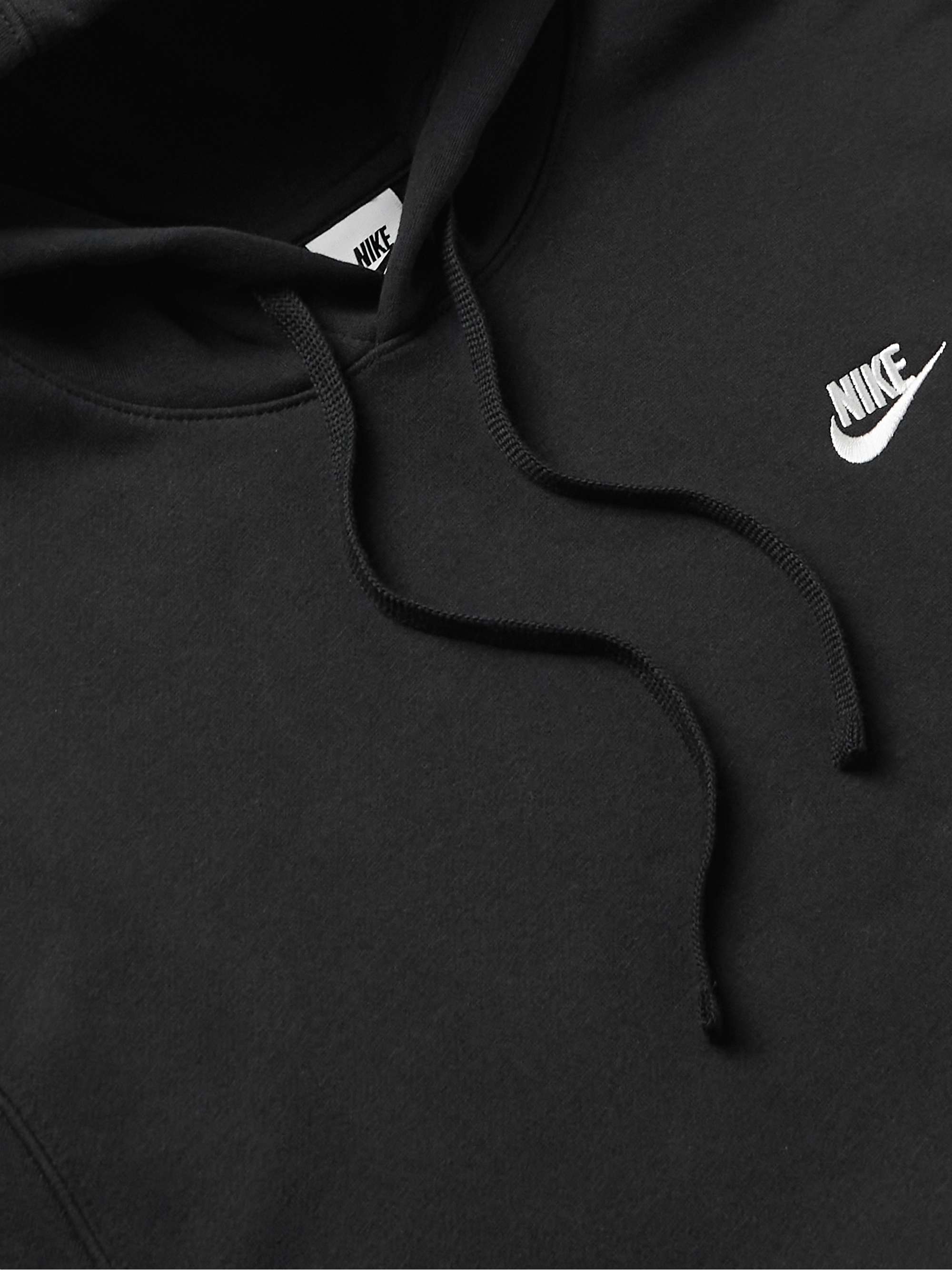 NIKE Sportswear Club Logo-Embroidered Cotton-Blend Jersey Hoodie