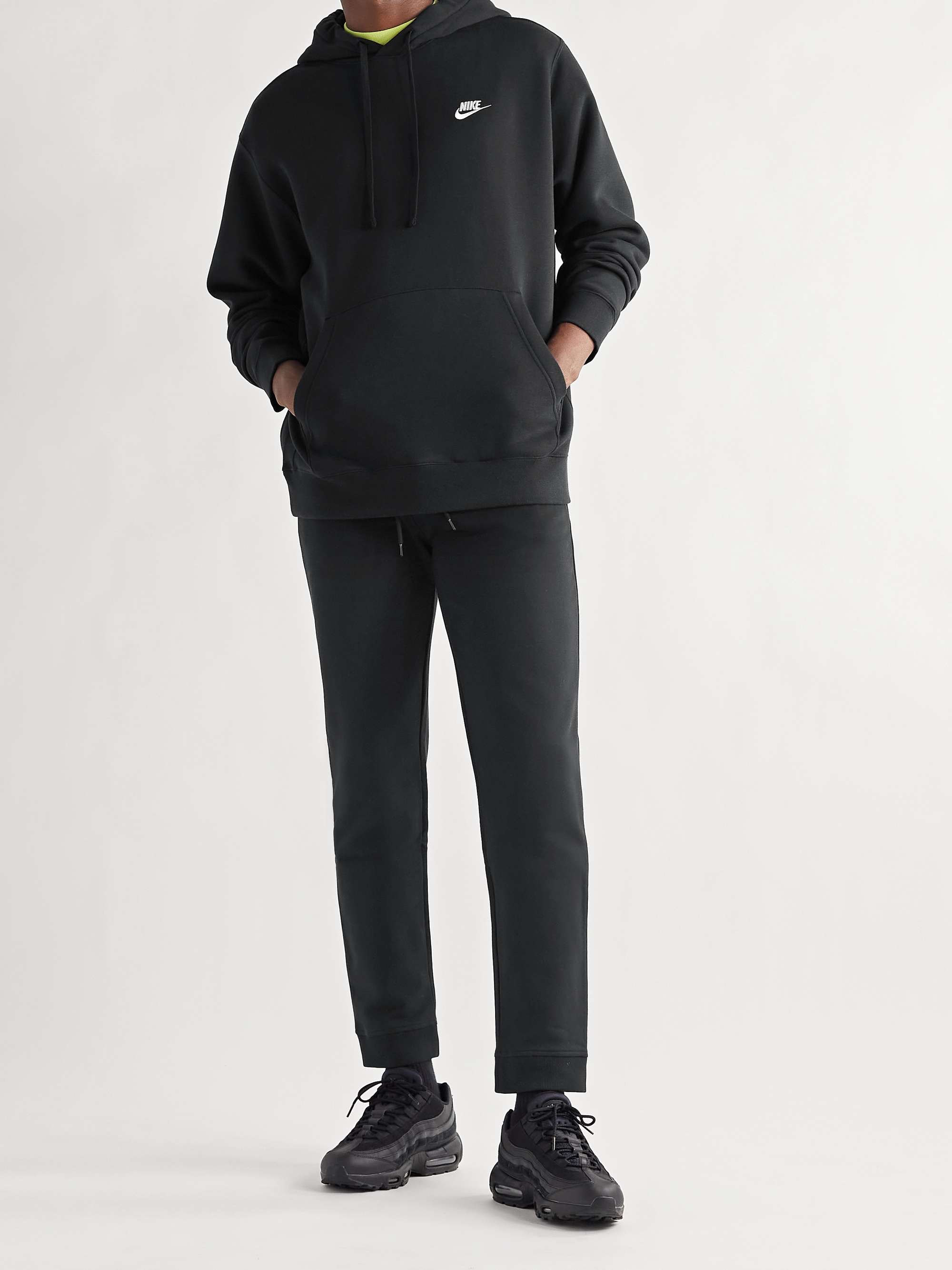 Nike - Printed Cotton-Blend Jersey Hoodie - Black - x Small - Net A Porter