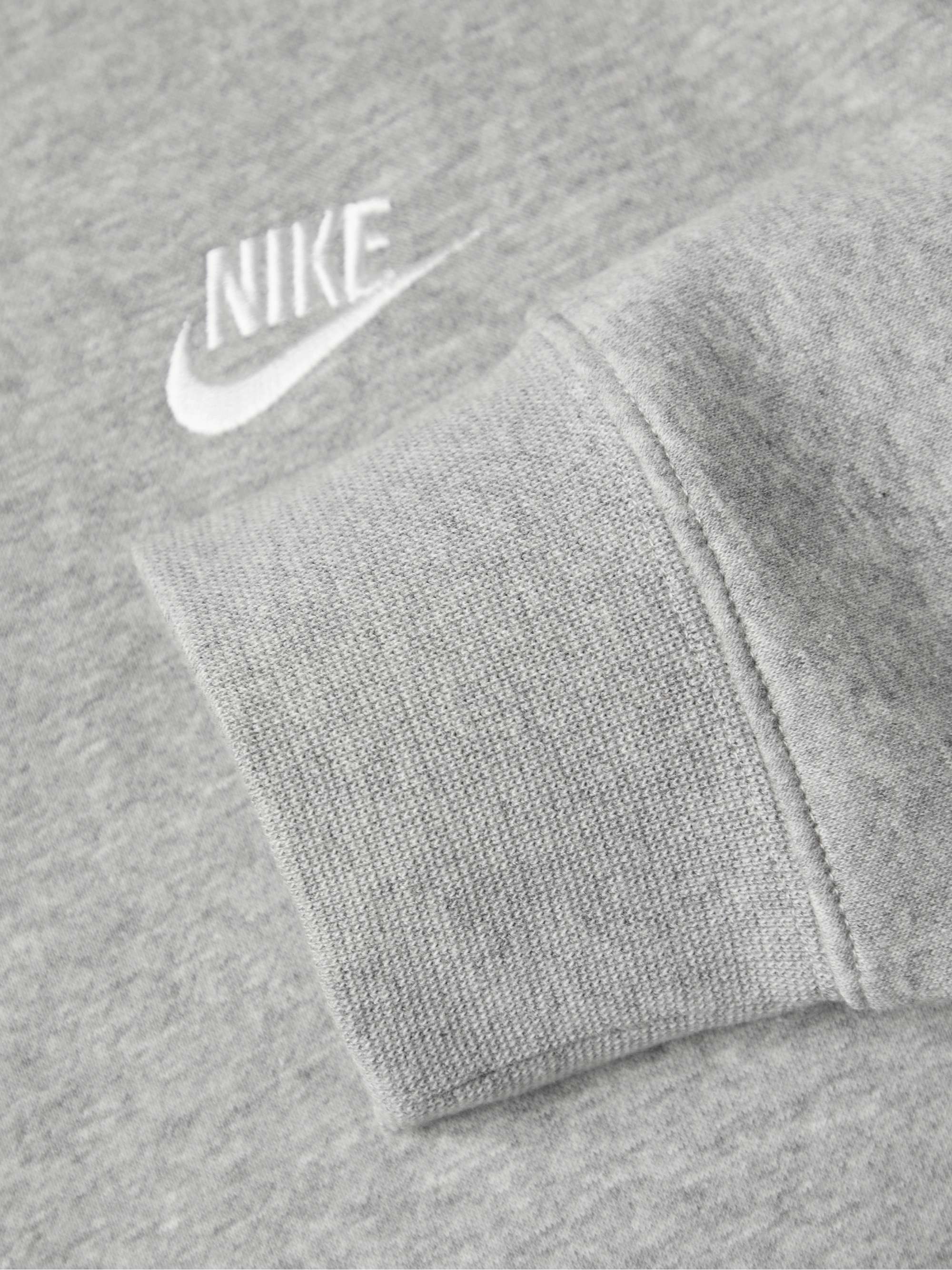 NIKE コットン混ジャージー スウェットシャツ ロゴ刺繍入り