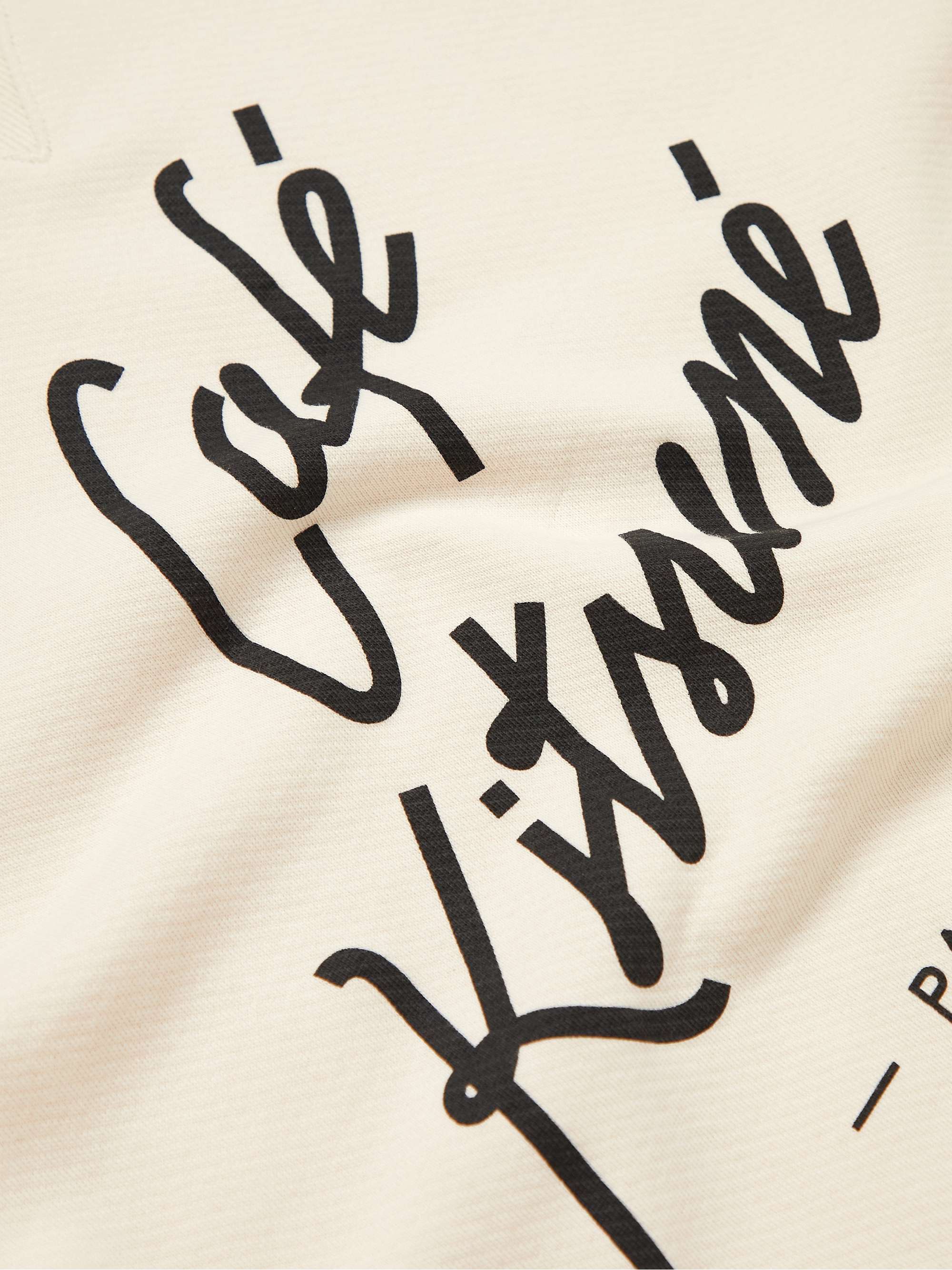 CAFÉ KITSUNÉ Logo-Print Cotton-Jersey Sweatshirt