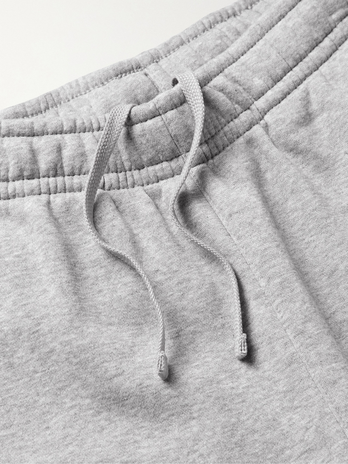 Shop Nike Sportswear Club Tapered Cotton-blend Jersey Sweatpants In Gray