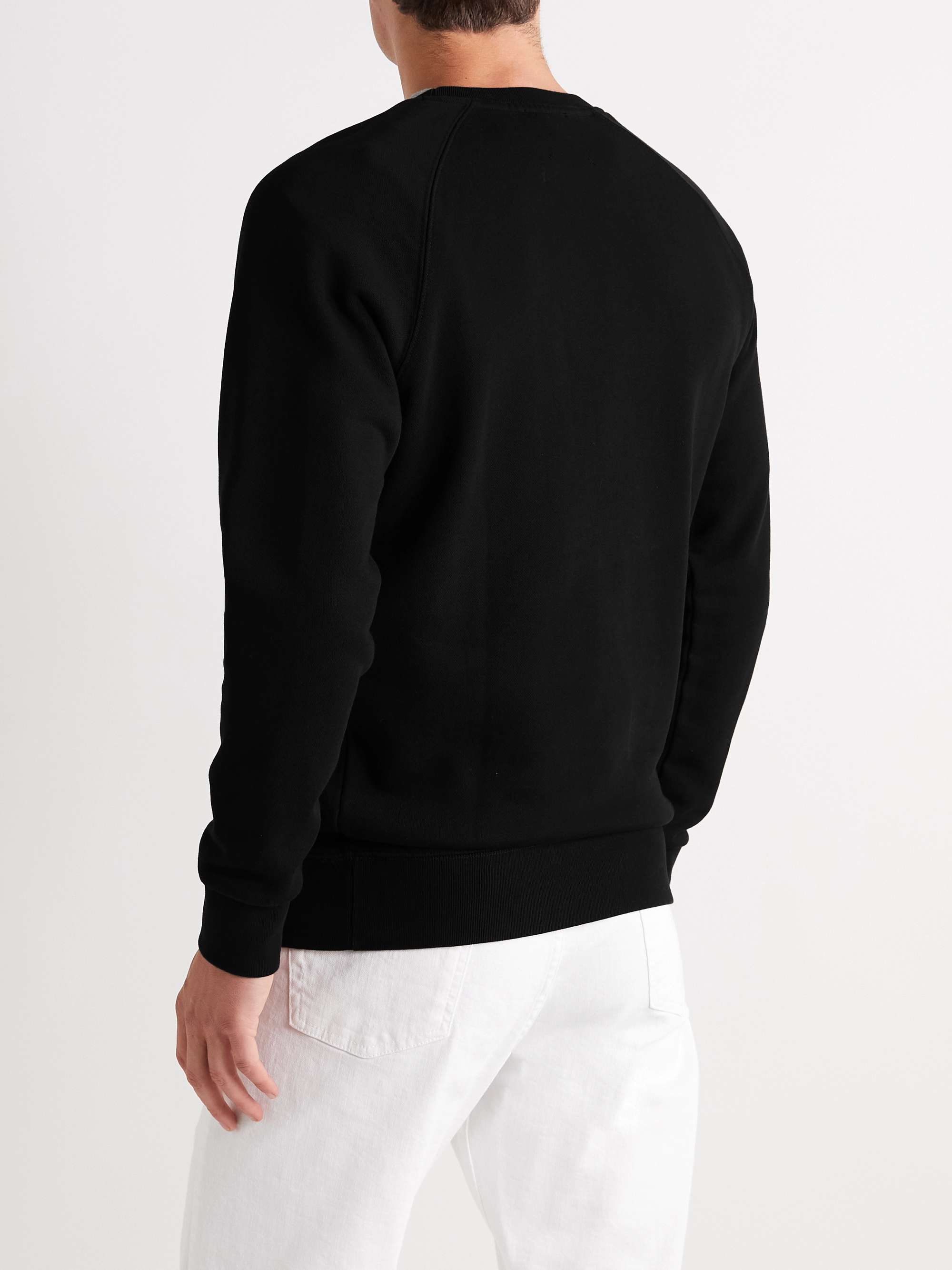 CAFÉ KITSUNÉ Logo-Print Cotton-Jersey Sweatshirt