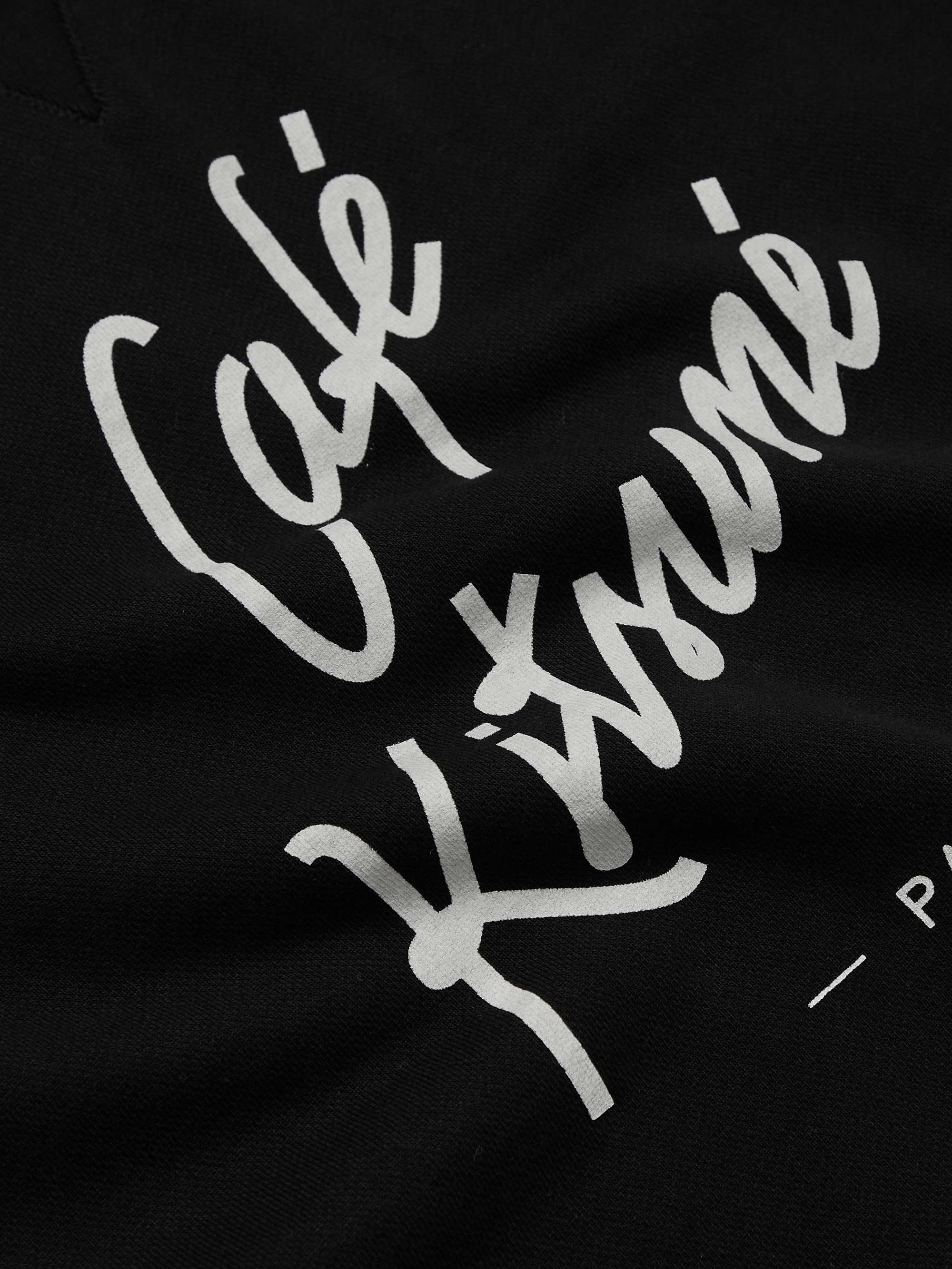 CAFÉ KITSUNÉ Logo-Print Cotton-Jersey Sweatshirt