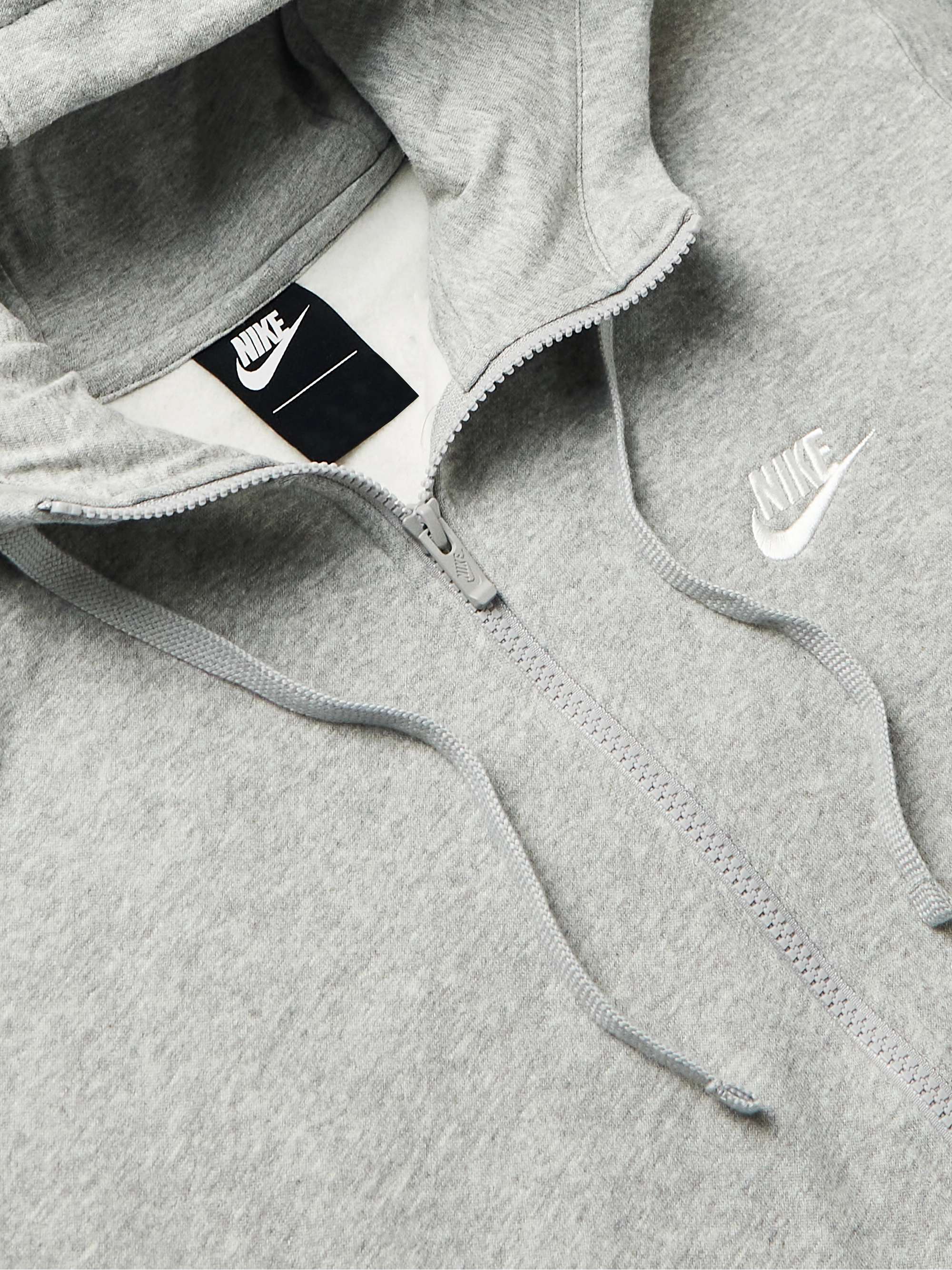 NIKE Sportswear Club Logo-Embroidered Cotton-Blend Jersey Hoodie