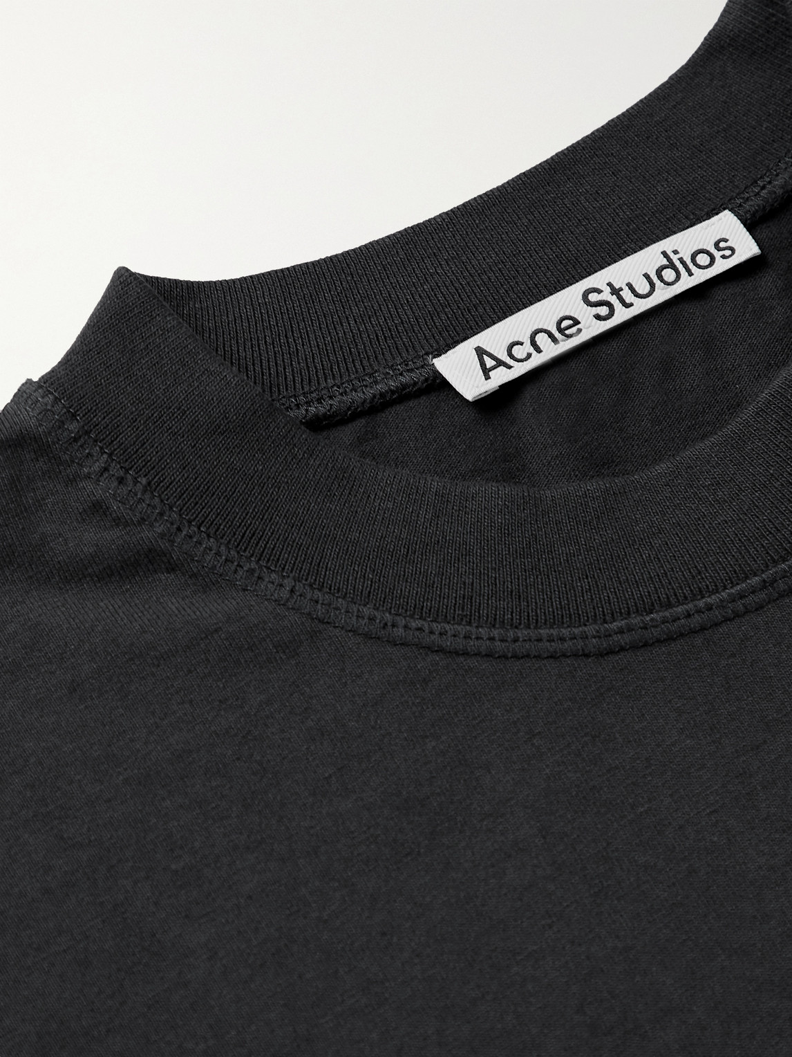Shop Acne Studios Logo-print Cotton-jersey T-shirt In Black