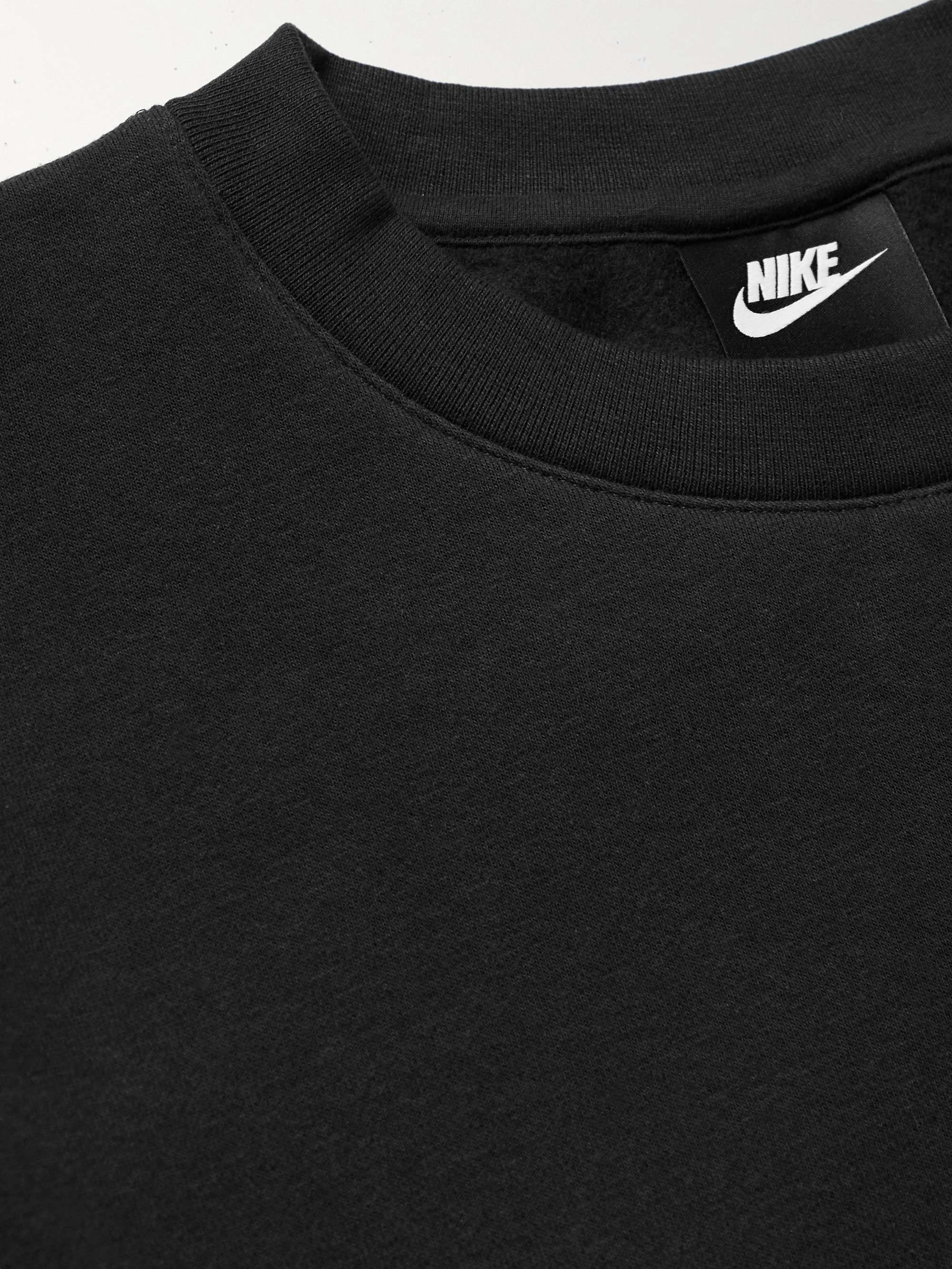 NIKE Sportswear Club Logo-Embroidered Cotton-Blend Tech Fleece Sweatshirt