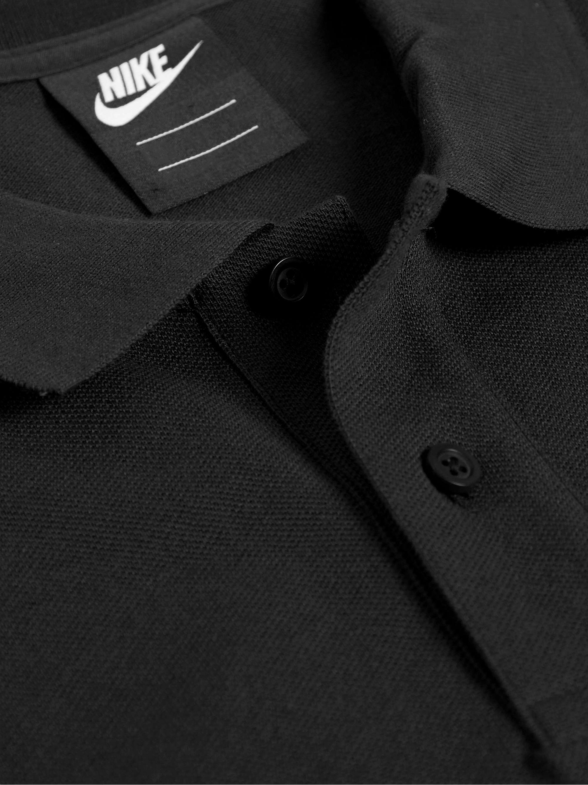 NIKE Logo-Embroidered Cotton-Piqué Polo Shirt