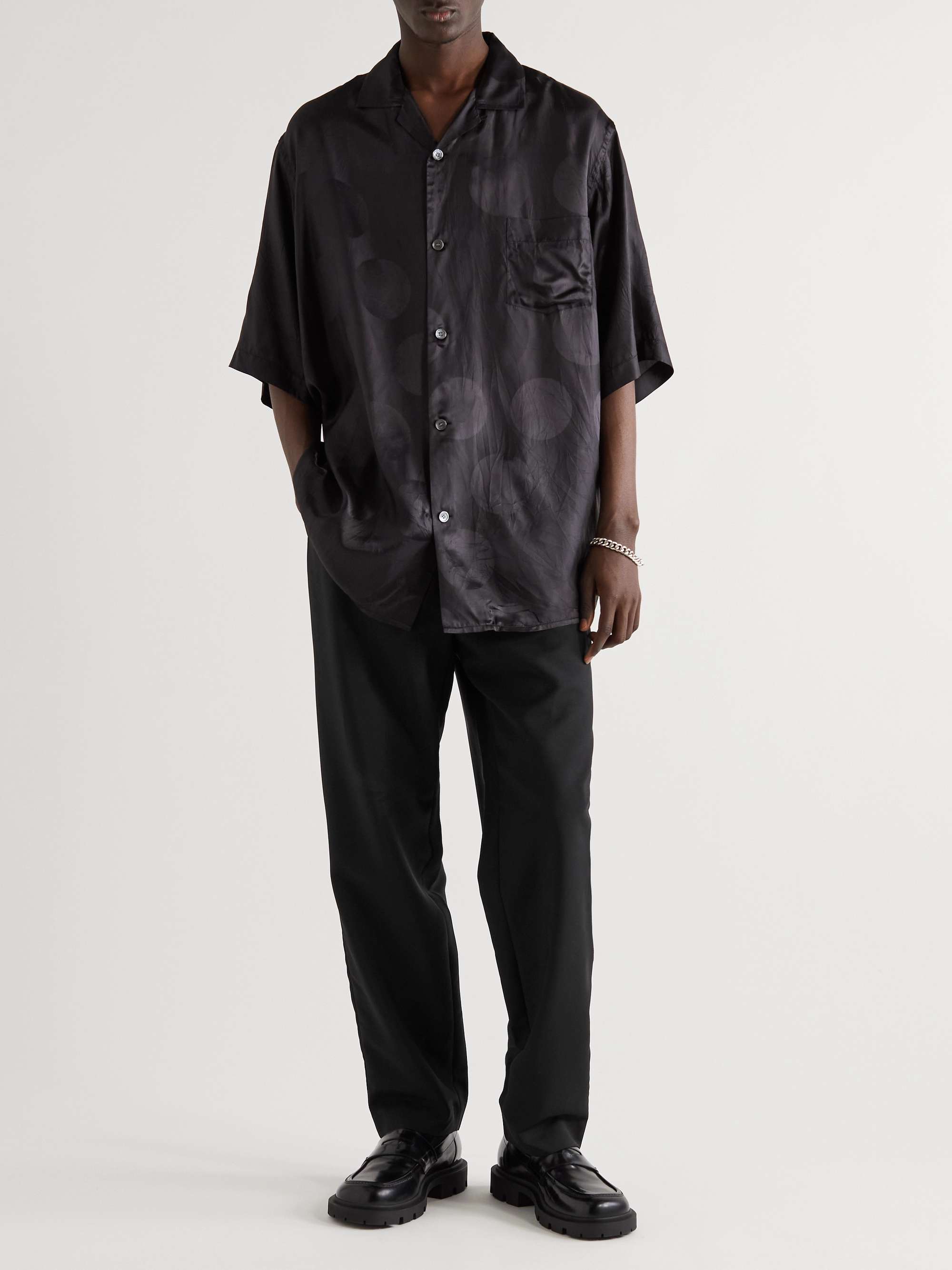ACNE STUDIOS Straight-Leg Wool and Mohair-Blend Grain de Poudre Trousers