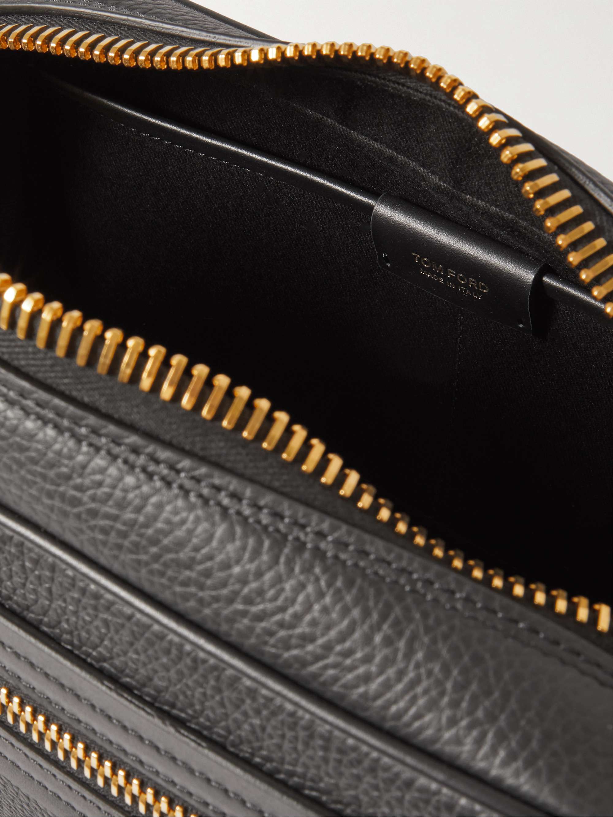 TOM FORD Pebble-Grain Leather Wash Bag