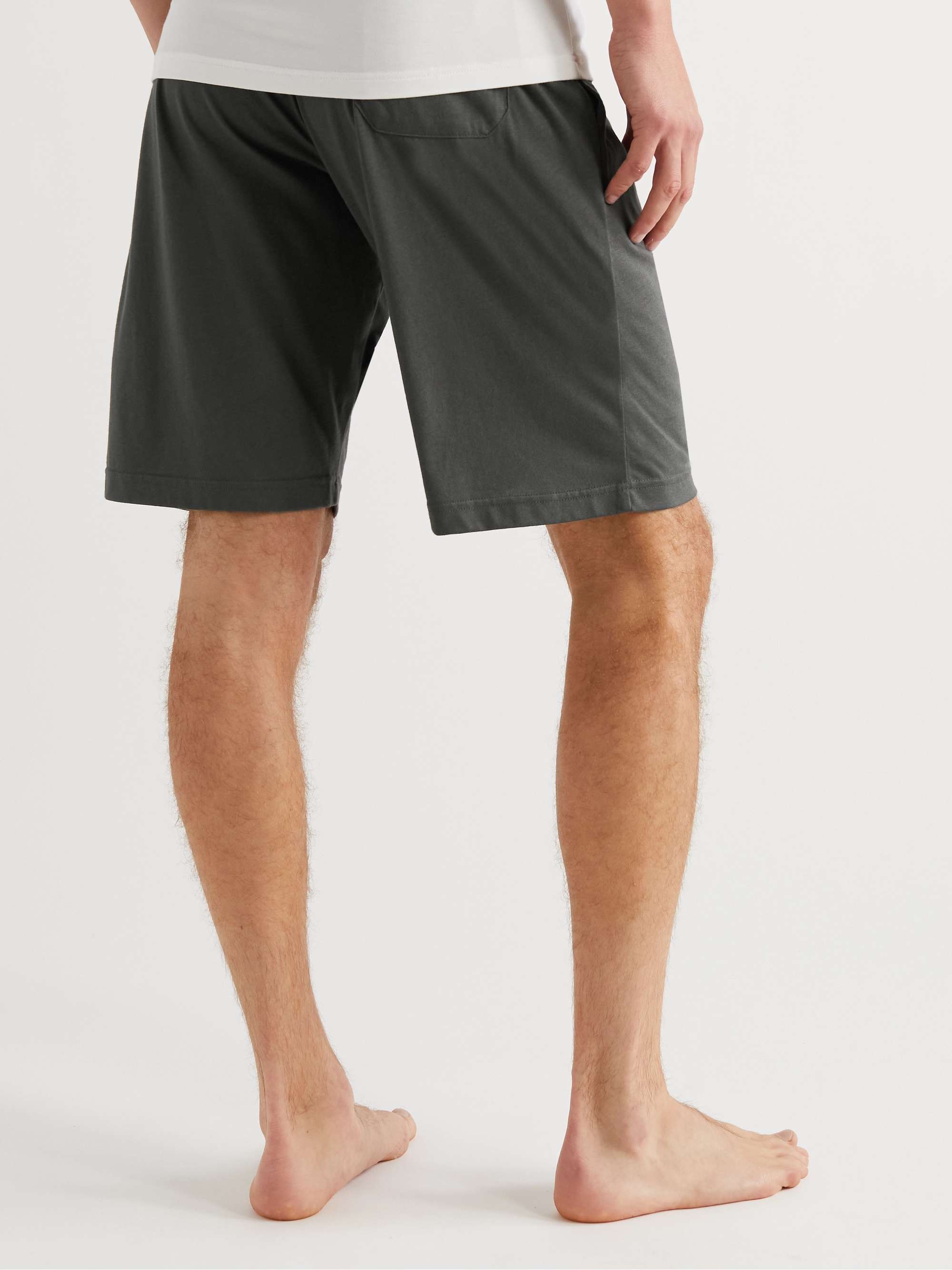 SUNSPEL Lounge Cotton and Modal-Blend Jersey Drawstring Shorts