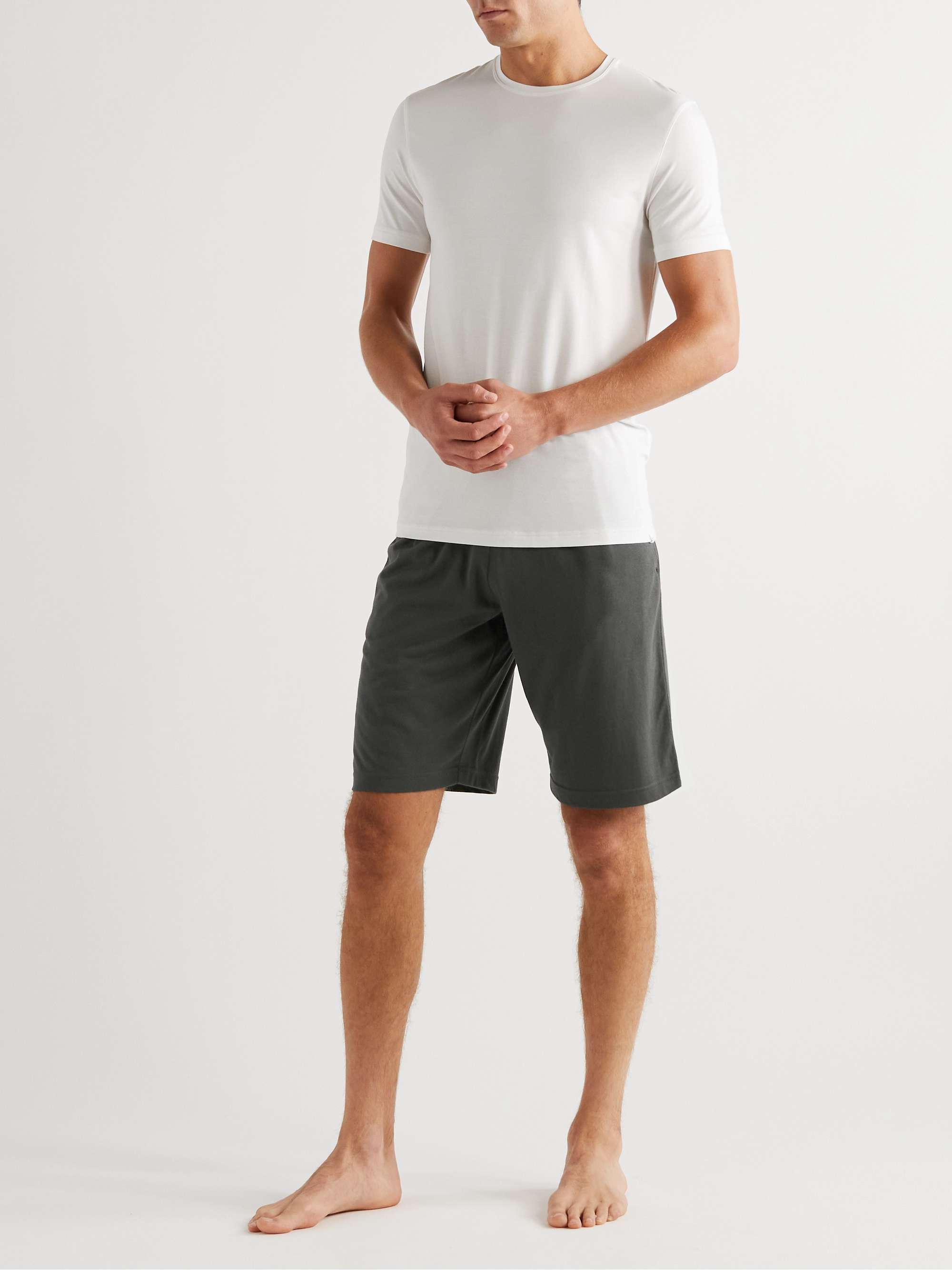 SUNSPEL Lounge Cotton and Modal-Blend Jersey Drawstring Shorts