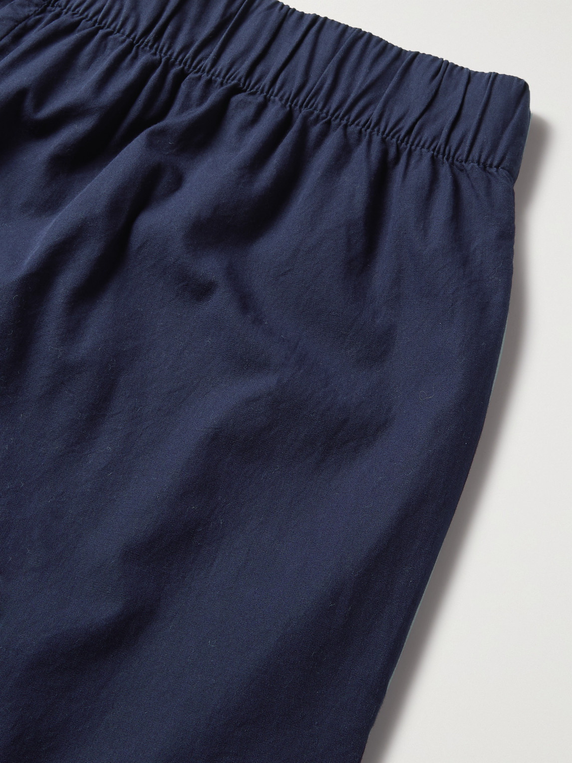 Shop Tekla Organic Cotton-poplin Pyjama Trousers In Blue