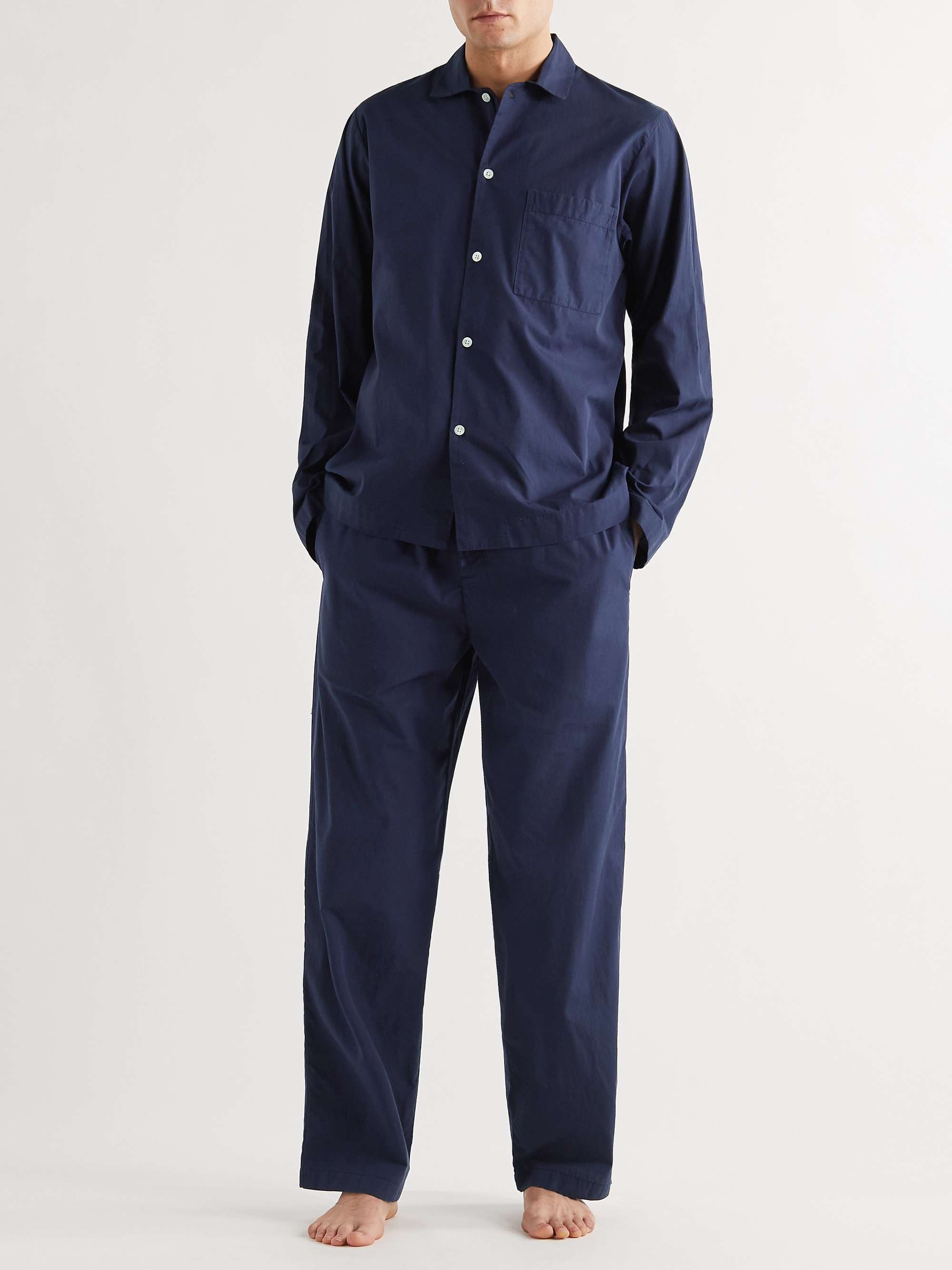 TEKLA Organic Cotton-Poplin Pyjama Trousers for Men