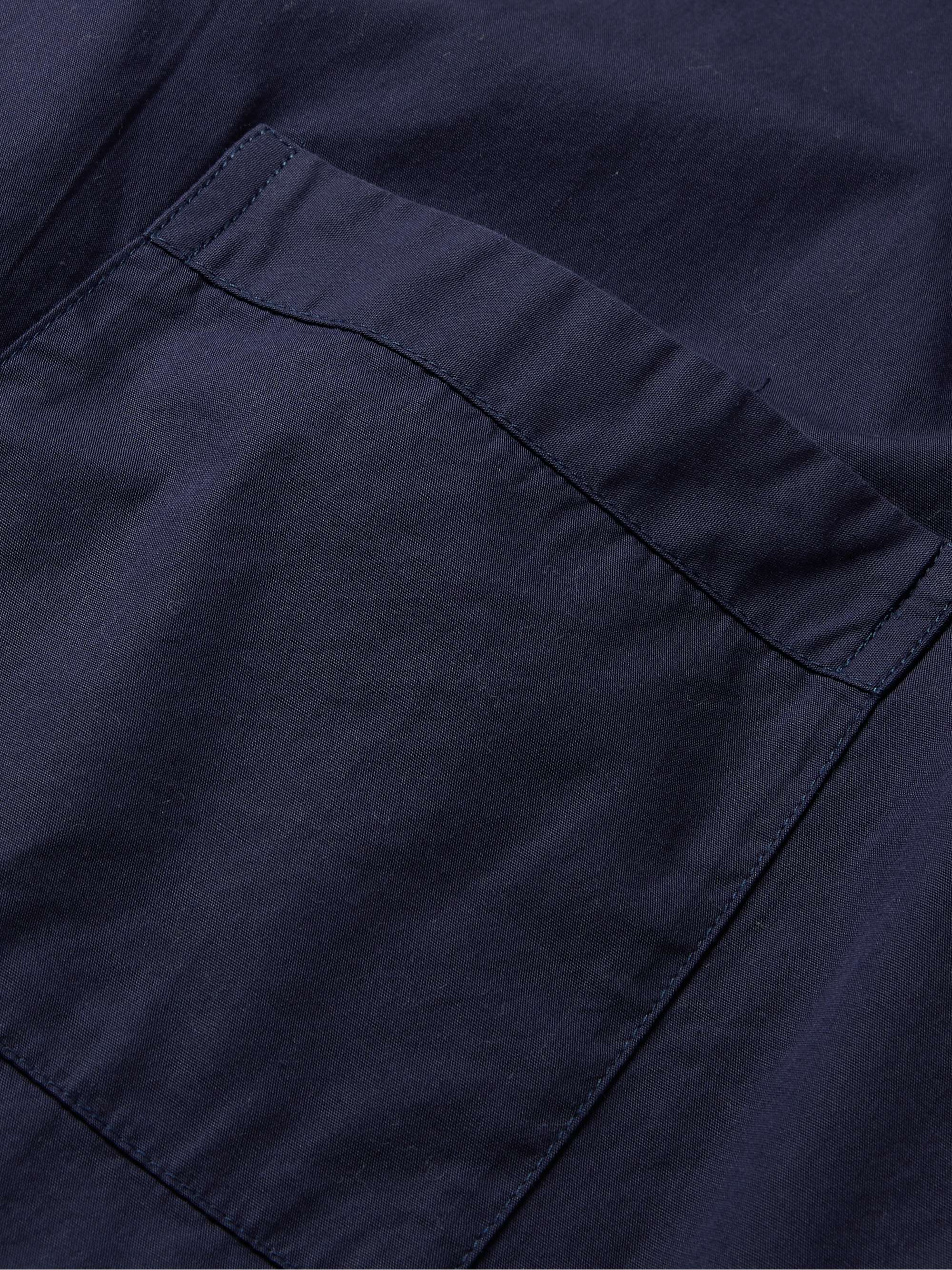 TEKLA Camp-Collar Organic Cotton-Poplin Pyjama Shirt
