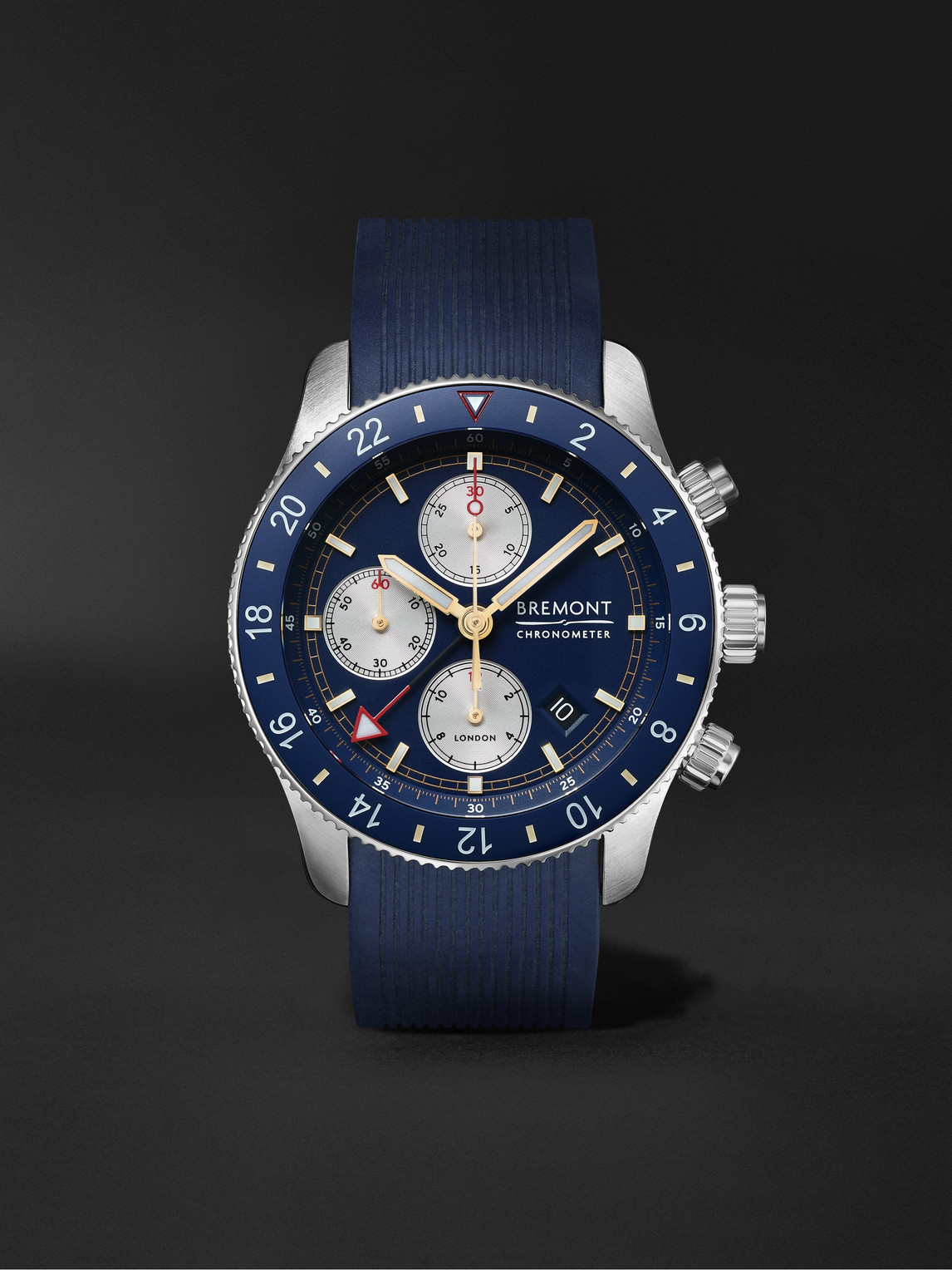 Bremont – Supermarine Sport Automatic Chronograph 43mm Stainless Steel and Rubber Watch, Ref. No. S200