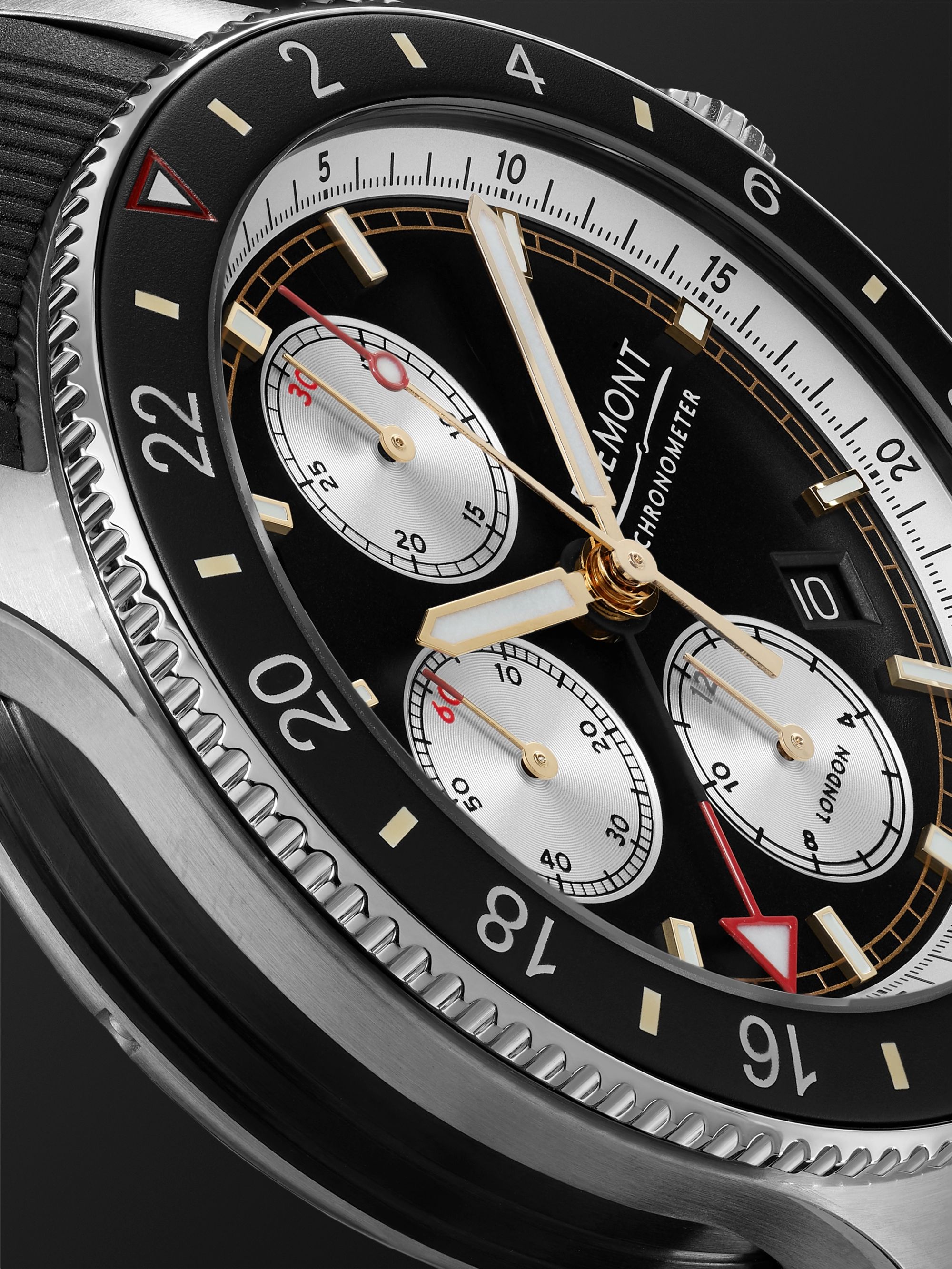 BREMONT Supermarine Sport Automatic Chronograph 43mm Stainless Steel and Rubber Watch, Ref. No. S200