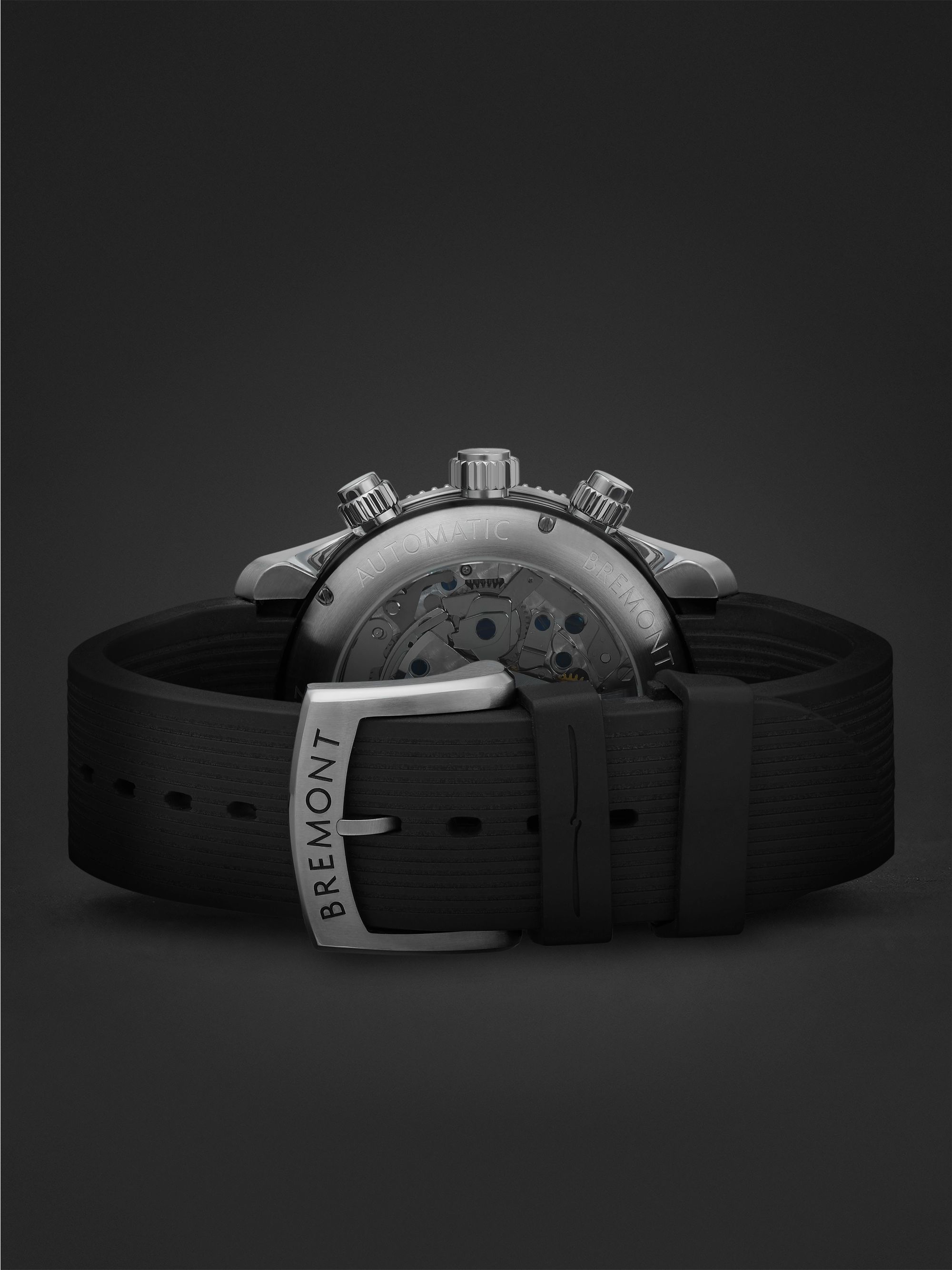 BREMONT Supermarine Sport Automatic Chronograph 43mm Stainless Steel and Rubber Watch, Ref. No. S200