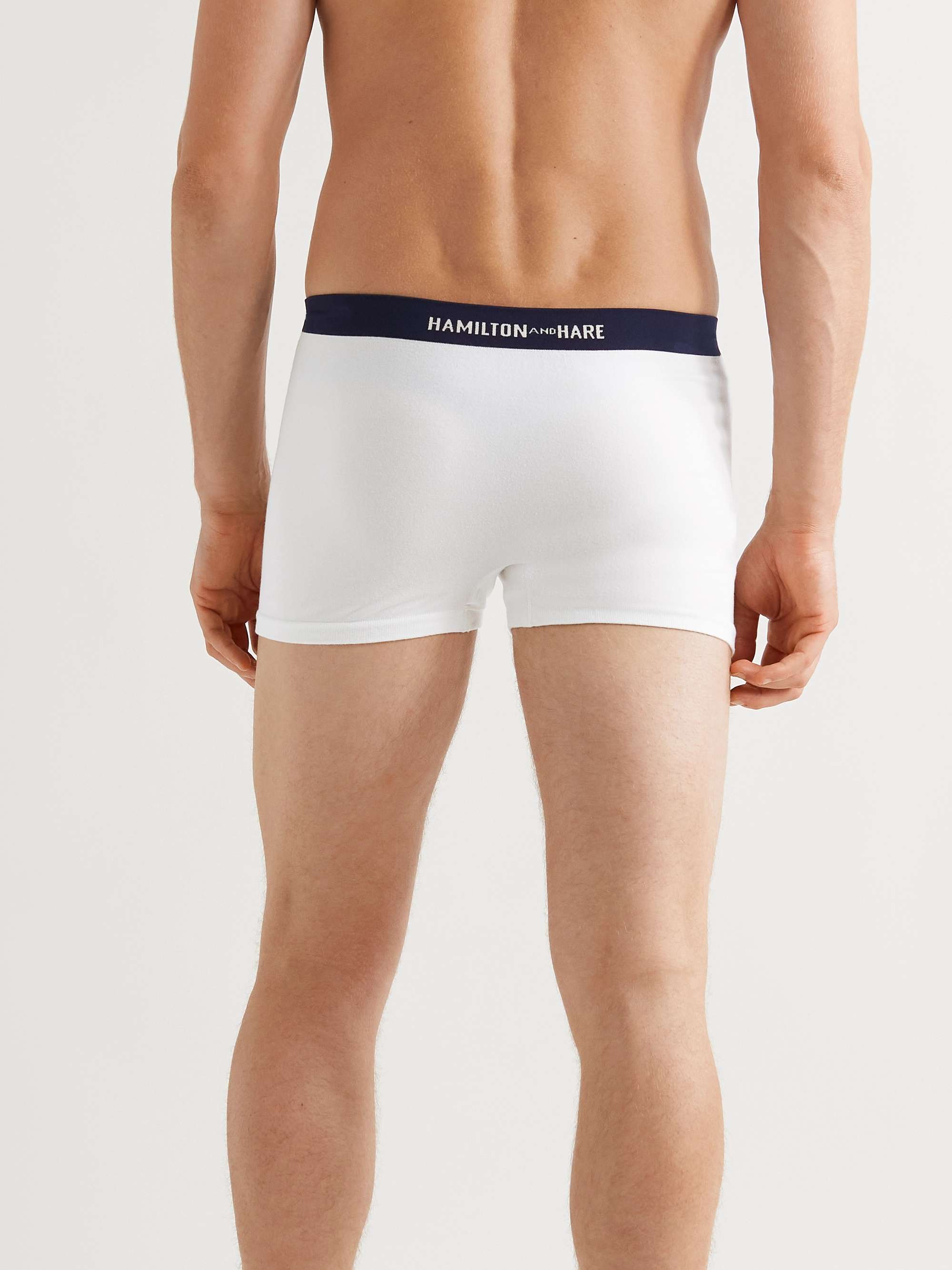 HAMILTON AND HARE Five-Pack Seamless Cotton Boxer Briefs