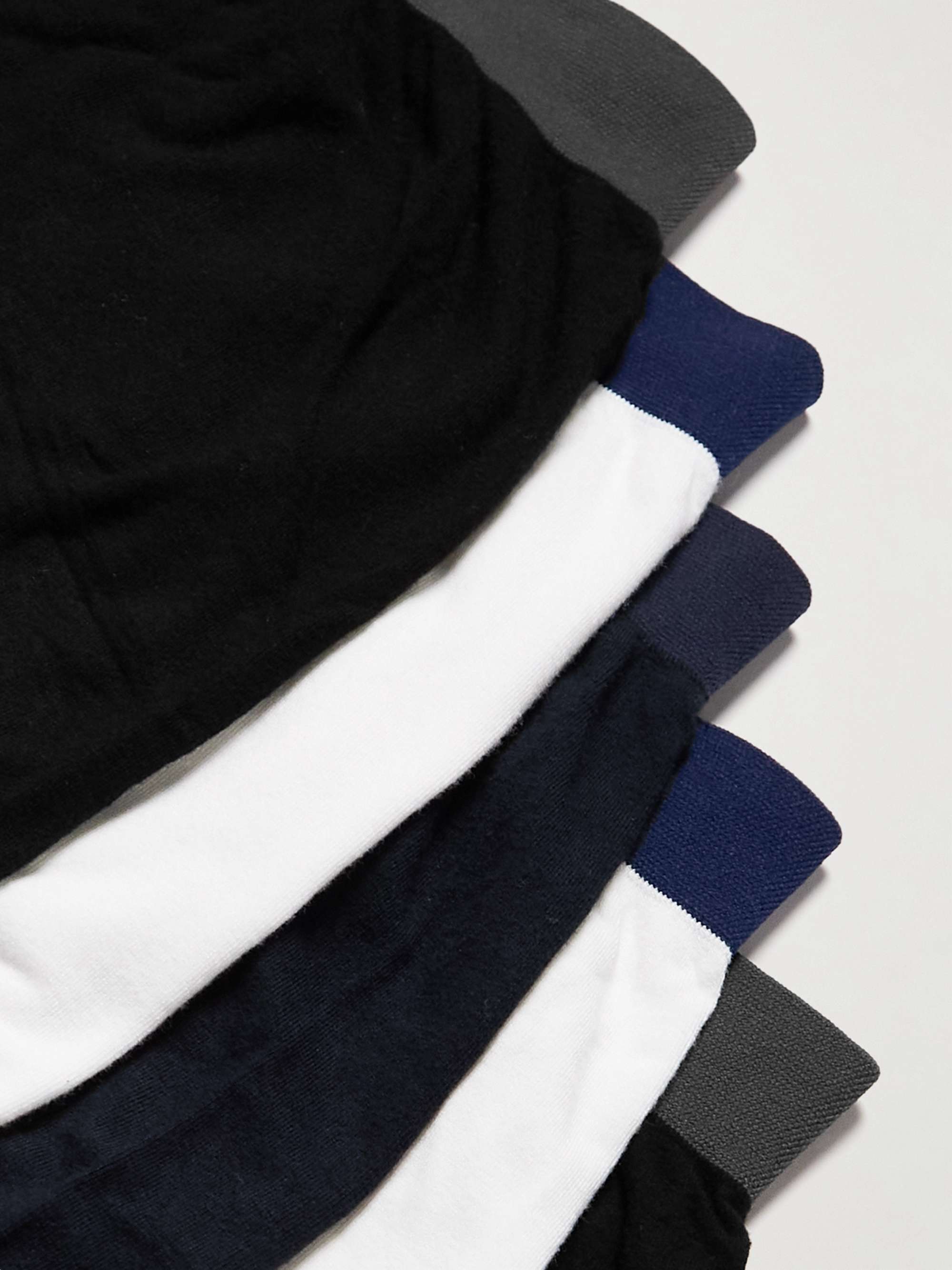 HAMILTON AND HARE Five-Pack Seamless Cotton Boxer Briefs