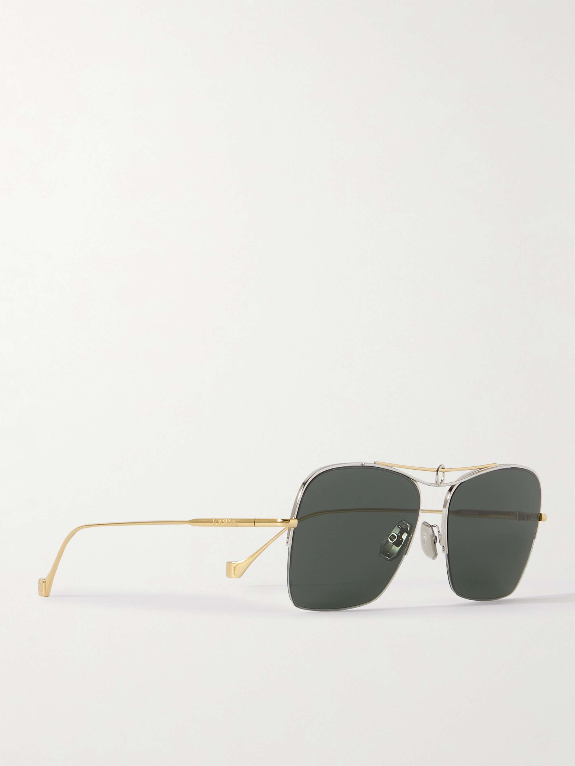 LOEWE Aviator-Style Gold- and Silver-Tone Sunglasses